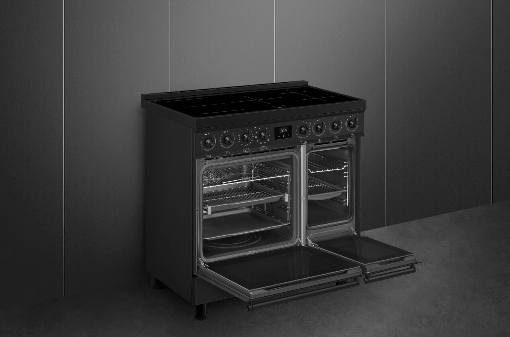 SMEG C92IPN2 fornuis, Antraciet (afbeelding 3 van 4)