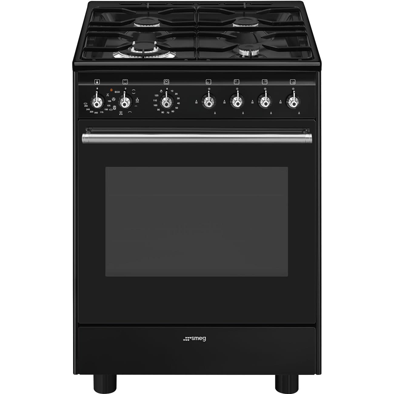 SMEG CX61GMBLNLK fornuis, Zwart