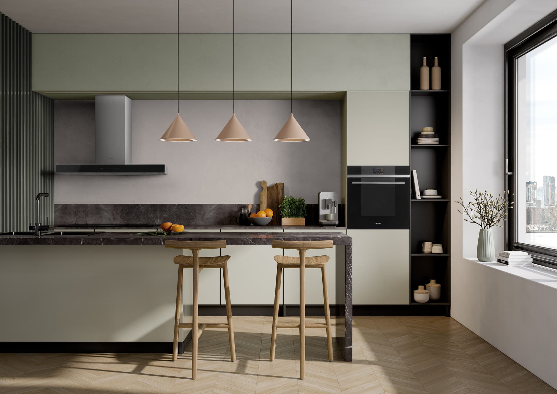 SMEG KBT9L4VN wand afzuigkap, Rvs (afbeelding 2 van 5)