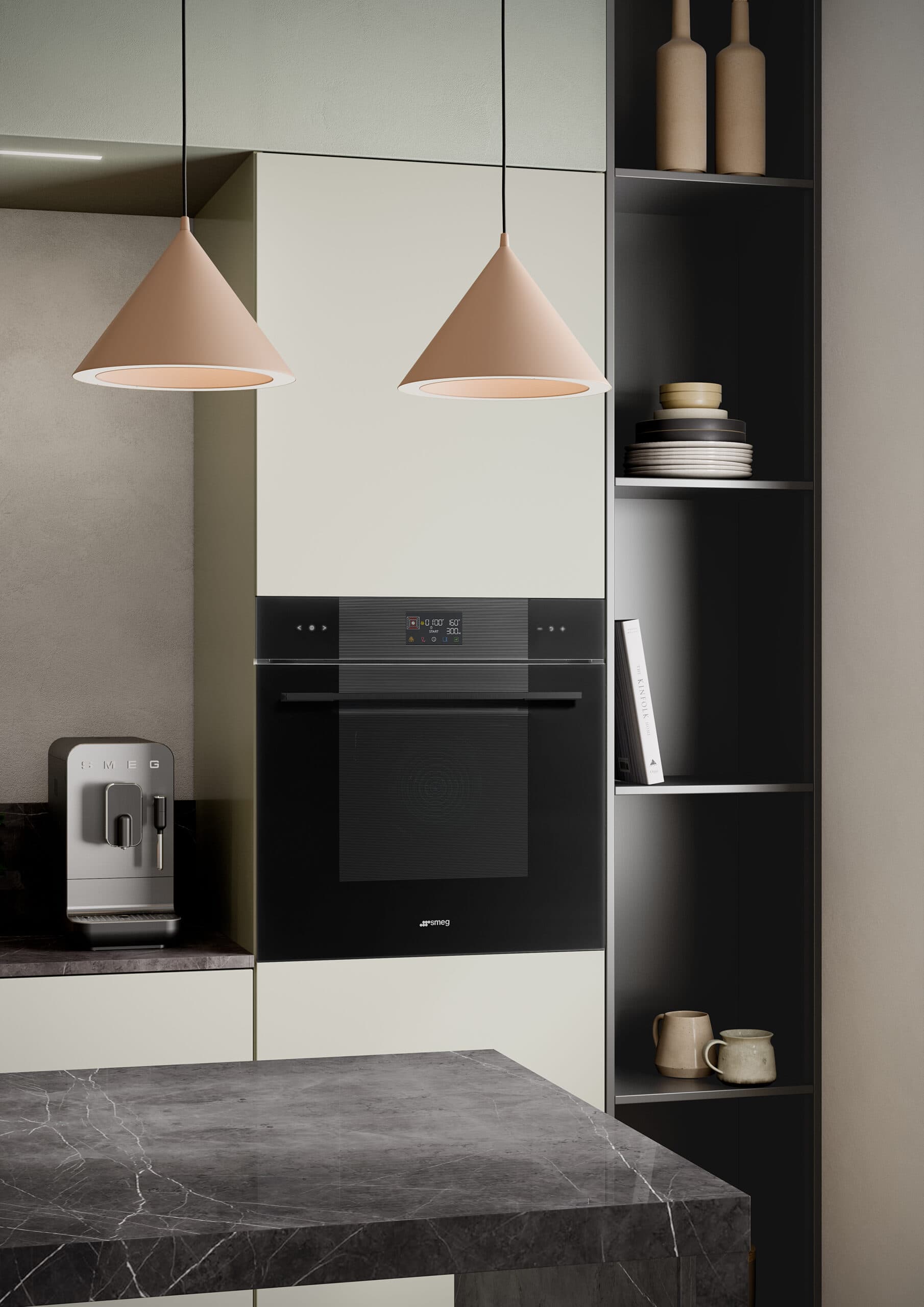 SMEG SO6102M2B3 combi-magnetron oven, Zwart (afbeelding 2 van 4)