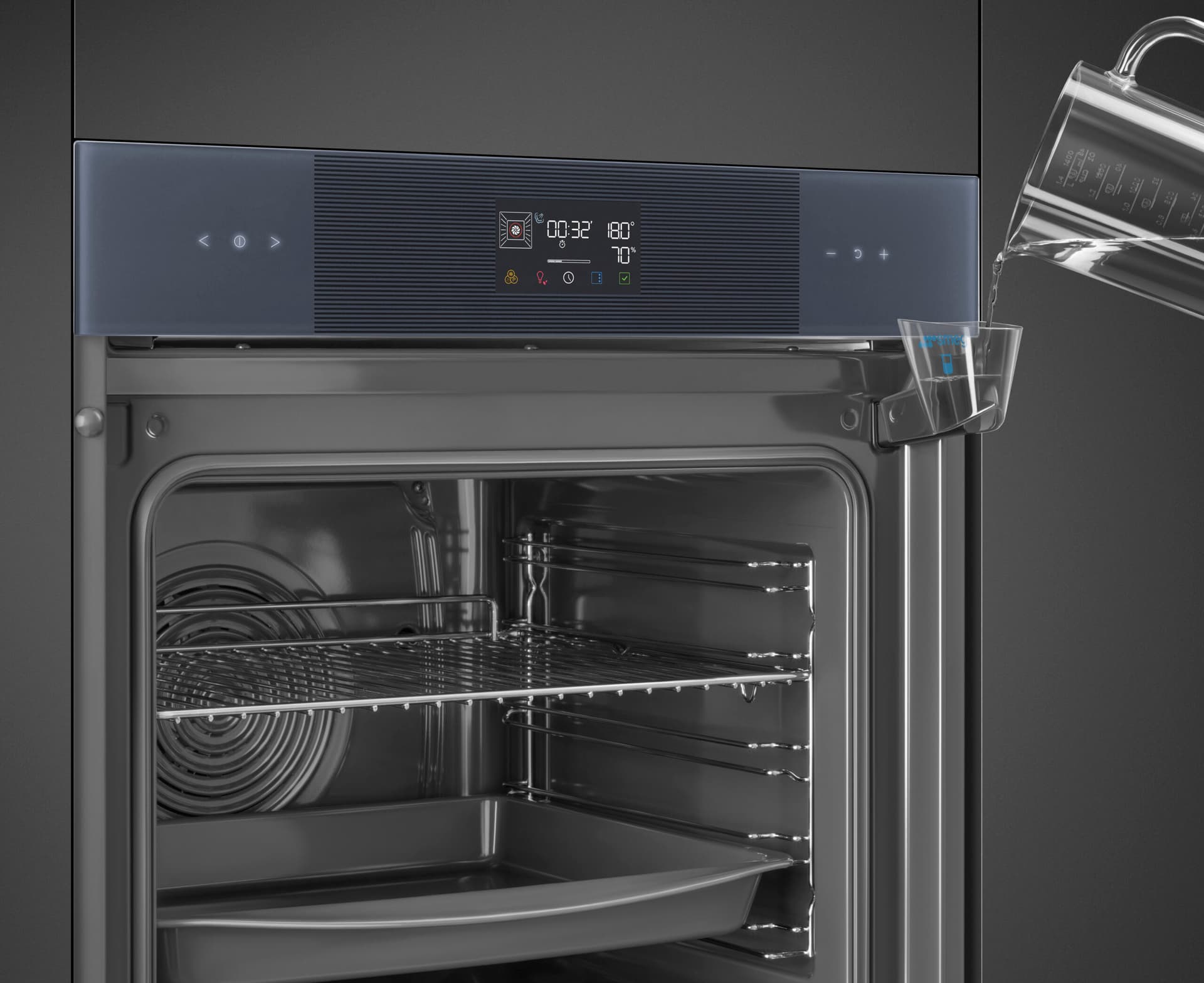 SMEG SO6102S3PG combi-stoom oven, Neptune Grey (afbeelding 3 van 4)