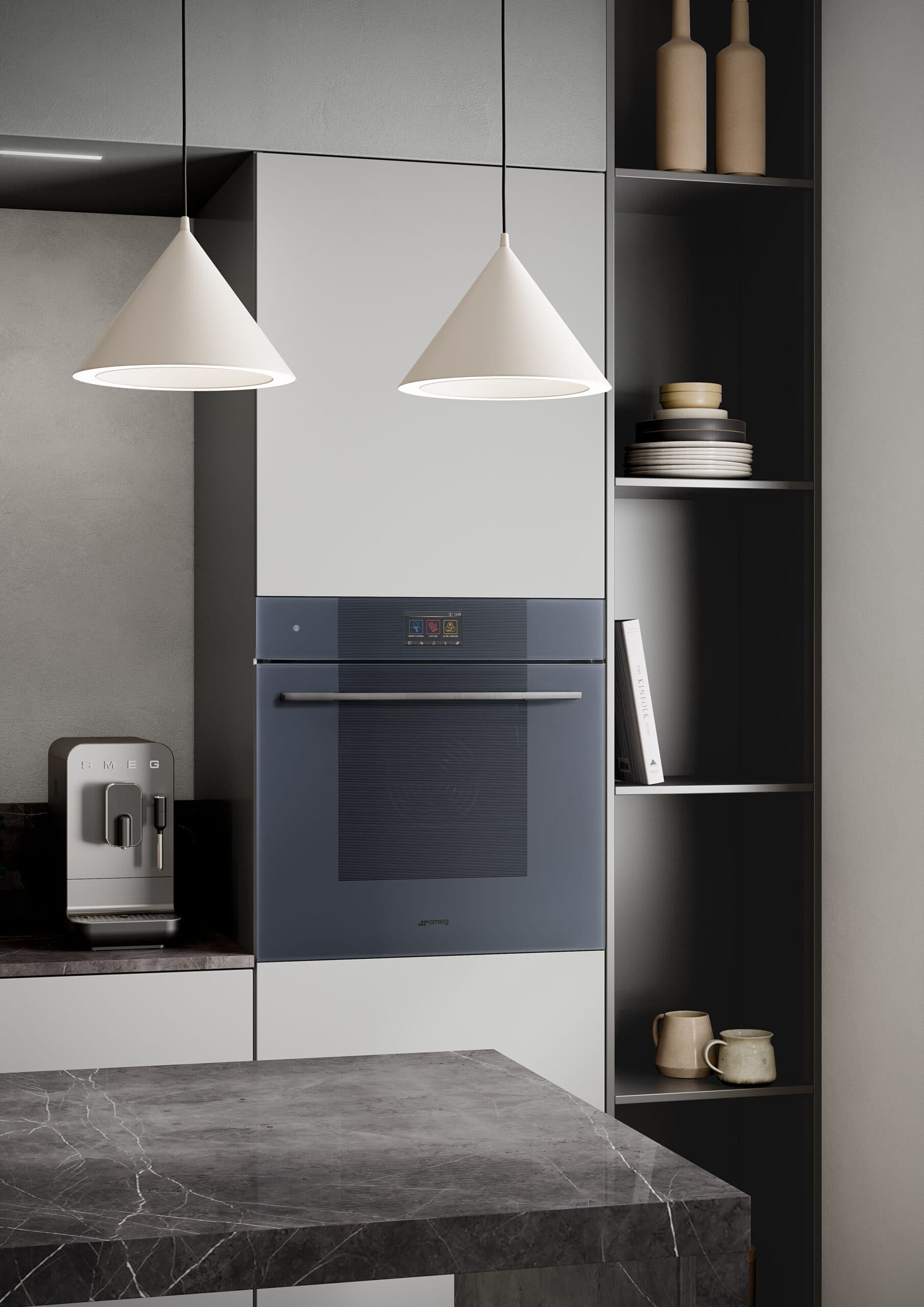 SMEG SO6102M2G combi-magnetron oven, Neptune Grey (afbeelding 2 van 4)