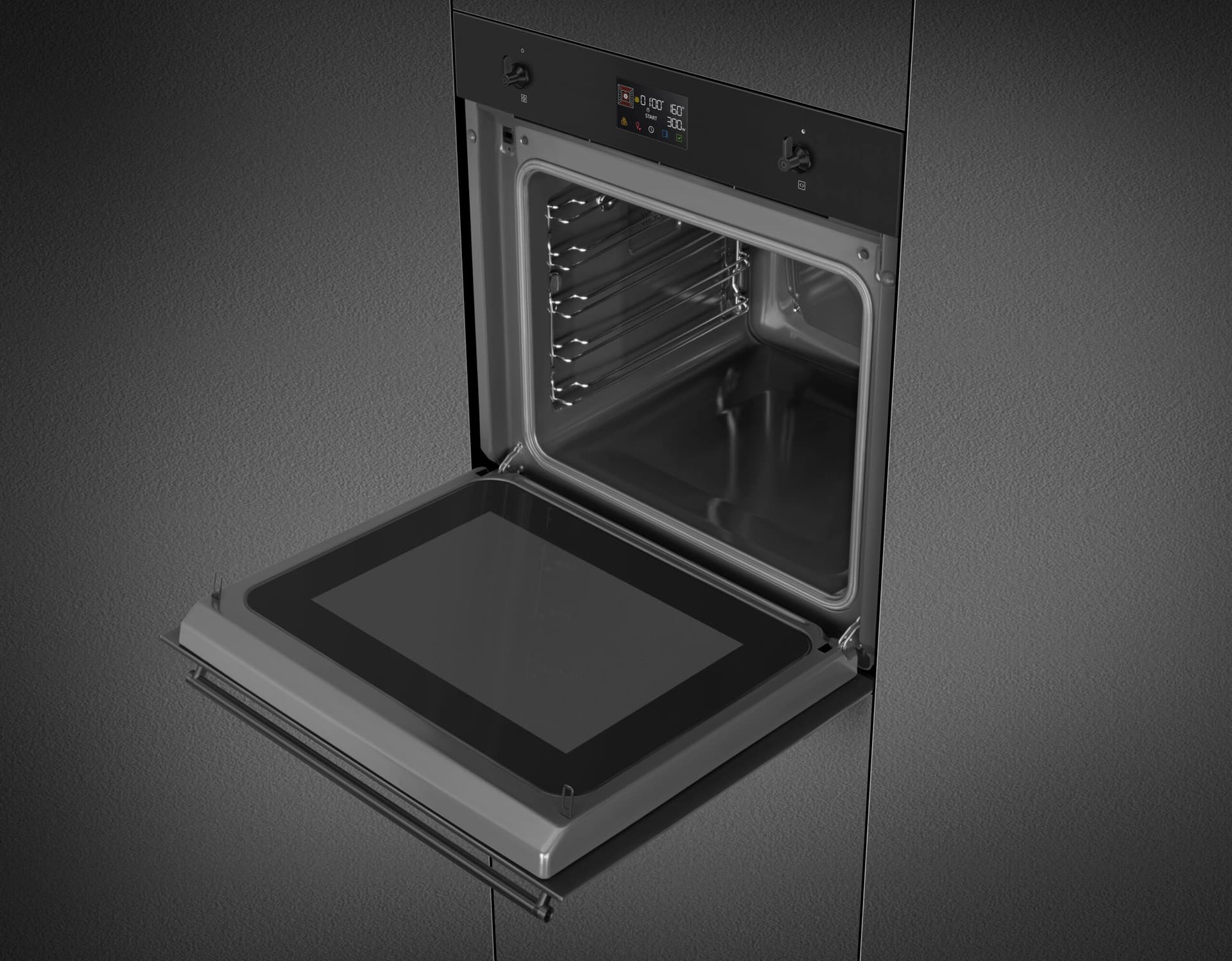SMEG SO6302M2N combi-magnetron oven, Mat zwart (afbeelding 4 van 5)