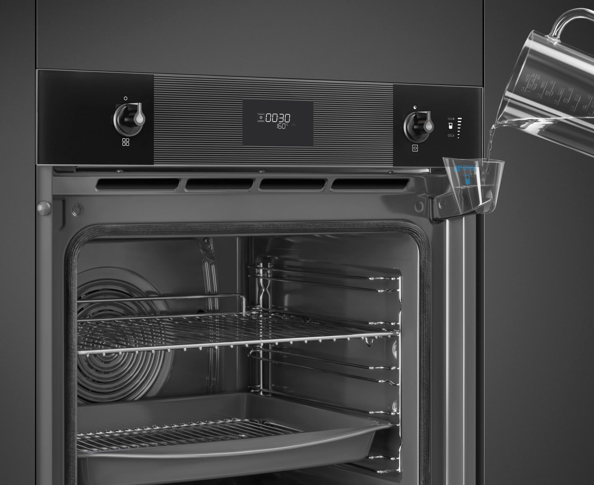 SMEG SOP6101S2B3 combi-stoom oven, Zwart (afbeelding 2 van 4)
