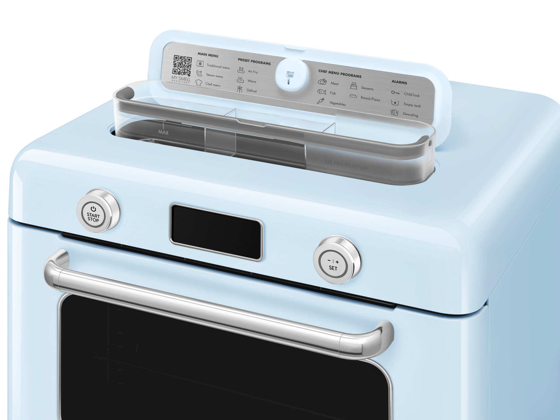 SMEG COF01PBEU combi-stoom oven, Pastelblauw (afbeelding 3 van 4)