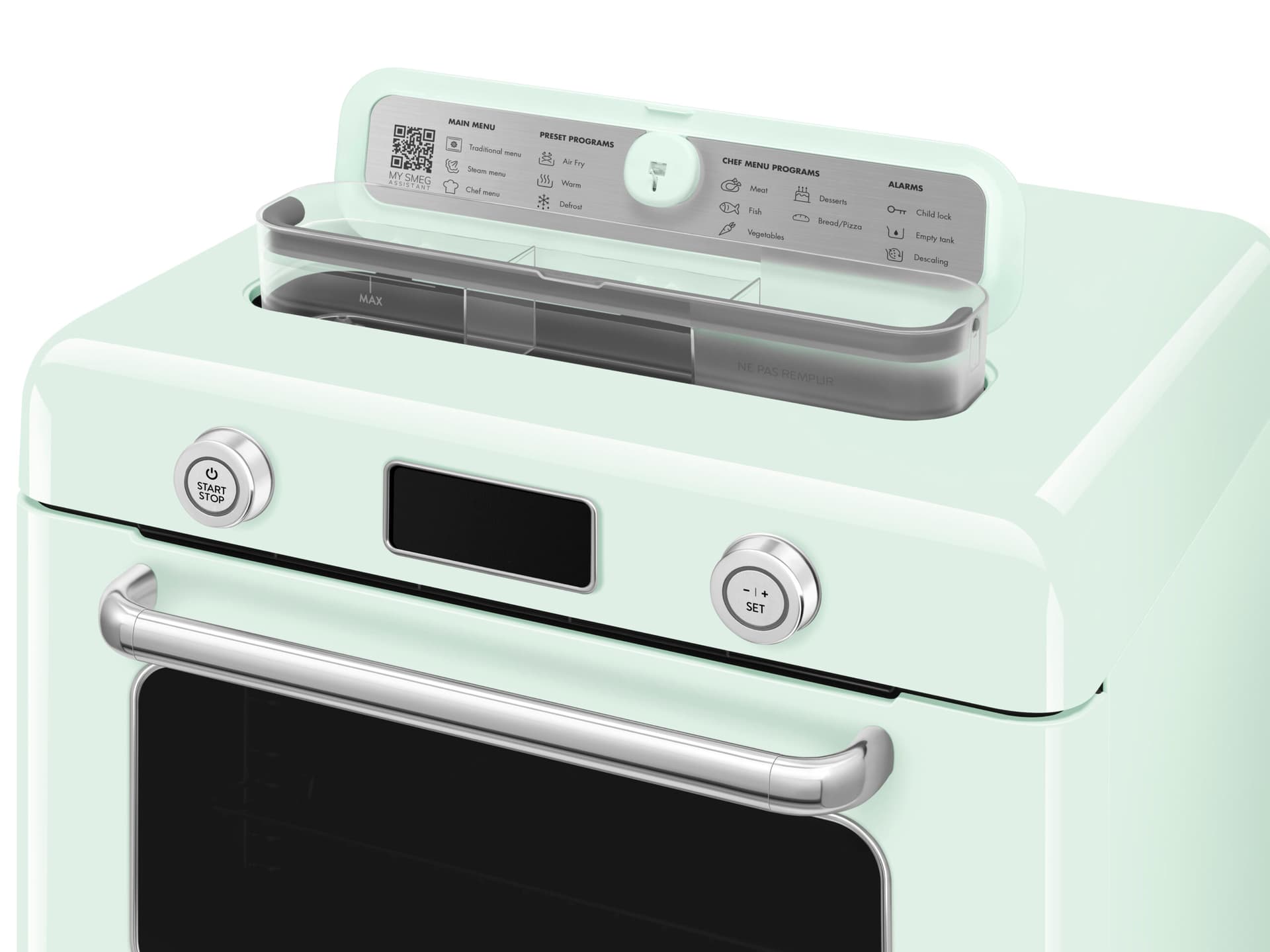 SMEG COF01PGEU combi-stoom oven, Pastelgroen (afbeelding 3 van 4)