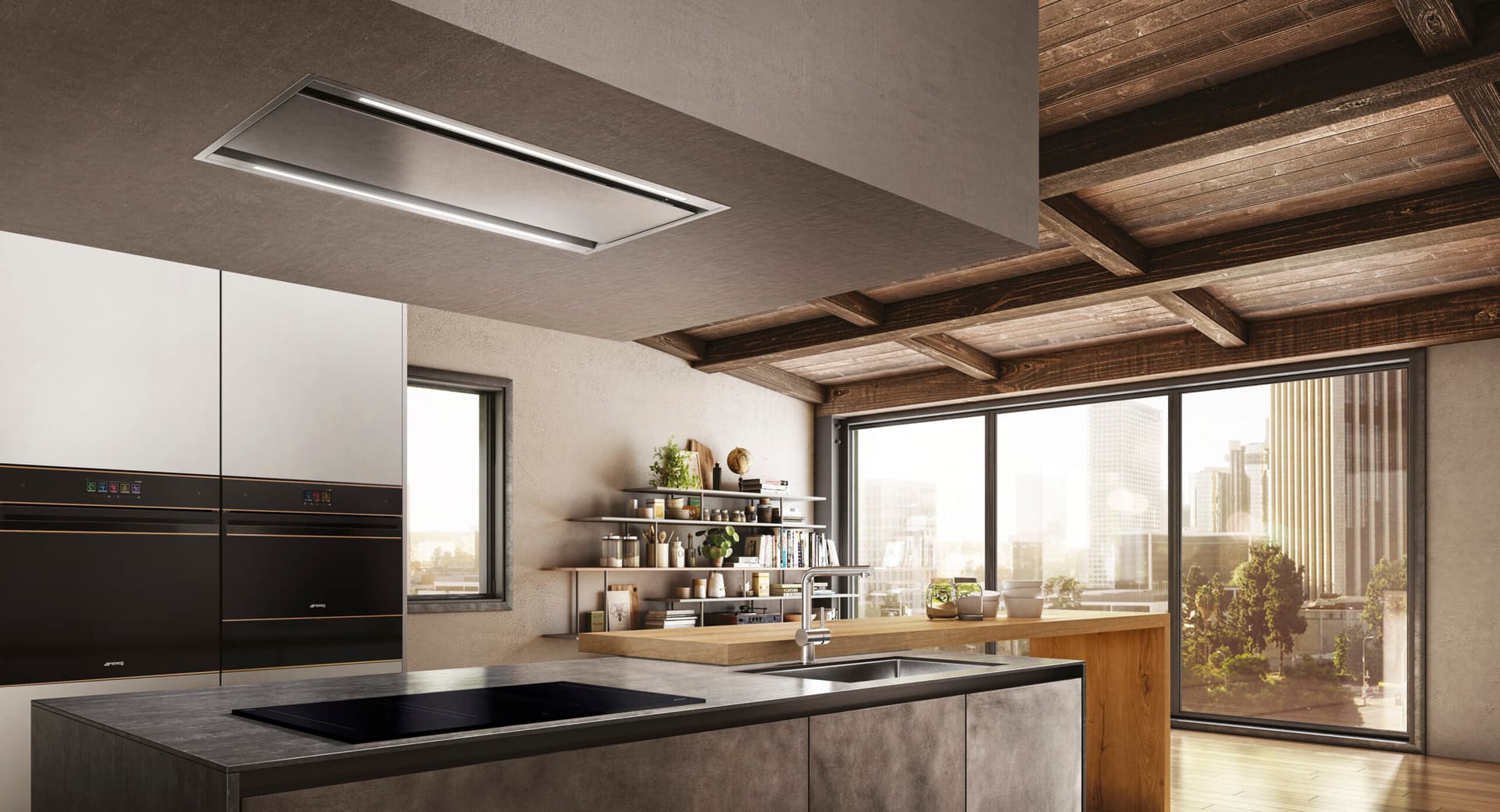 SMEG KLT9L4X plafond unit afzuigkap, Rvs (afbeelding 2 van 4)