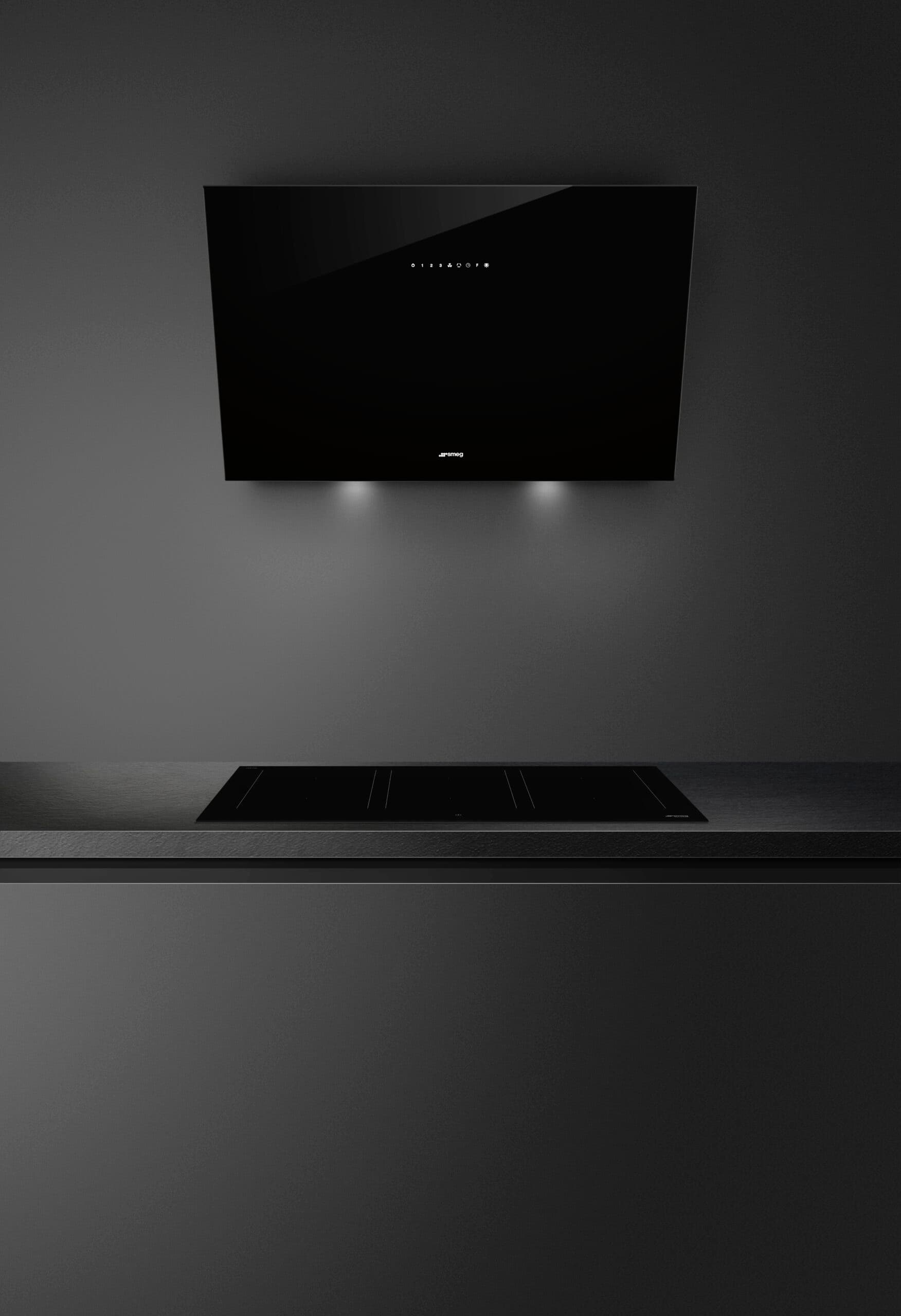 SMEG KV394N wand afzuigkap, Zwart (afbeelding 2 van 5)
