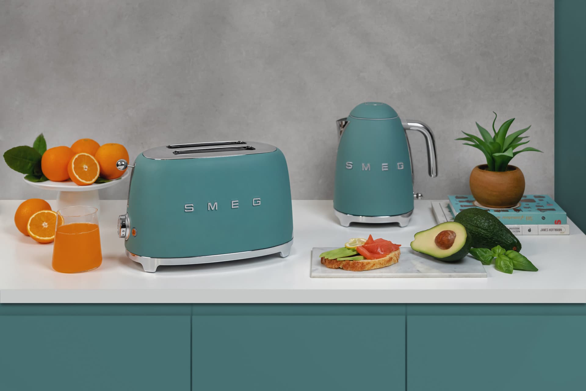 SMEG KLF03EGMEU waterkoker emerald green (afbeelding 2 van 2)