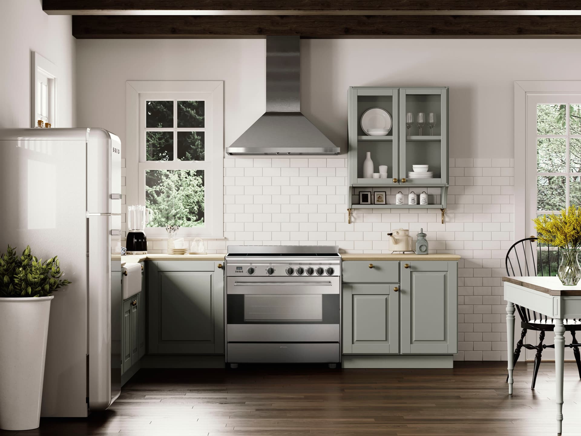 SMEG CX91IMBL fornuis, Zwart (afbeelding 2 van 4)