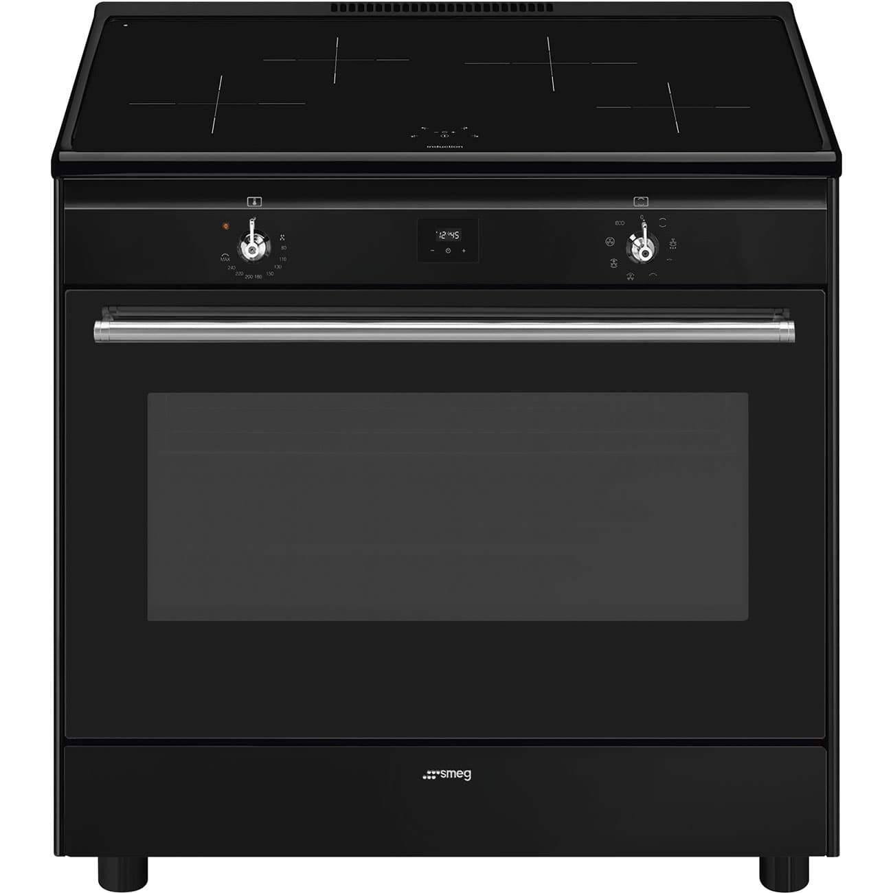 SMEG CX91IMBL fornuis, Zwart