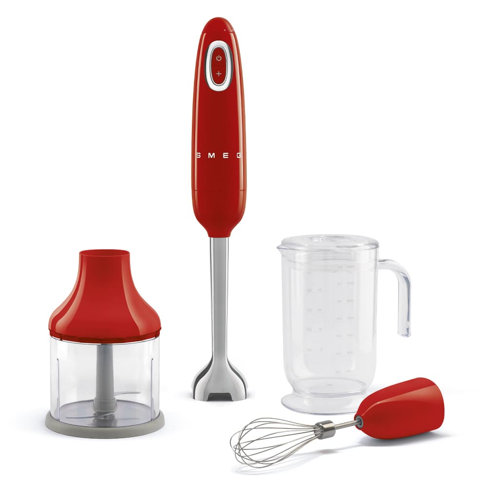 SMEG HBF03RDEU Staafmixer met accessoires, Rood