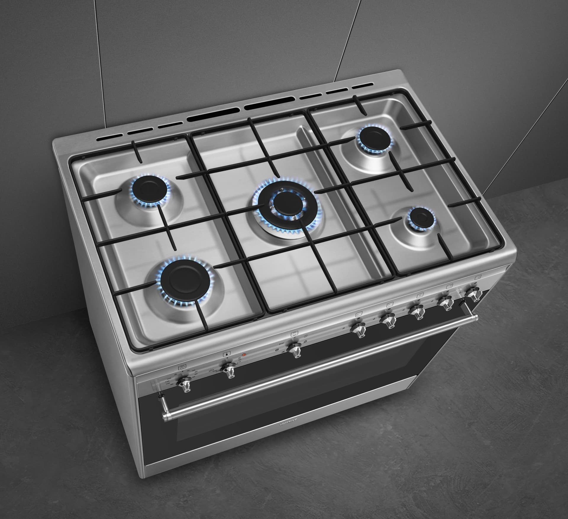 SMEG CX91GMXNLK fornuis, Rvs (afbeelding 2 van 4)