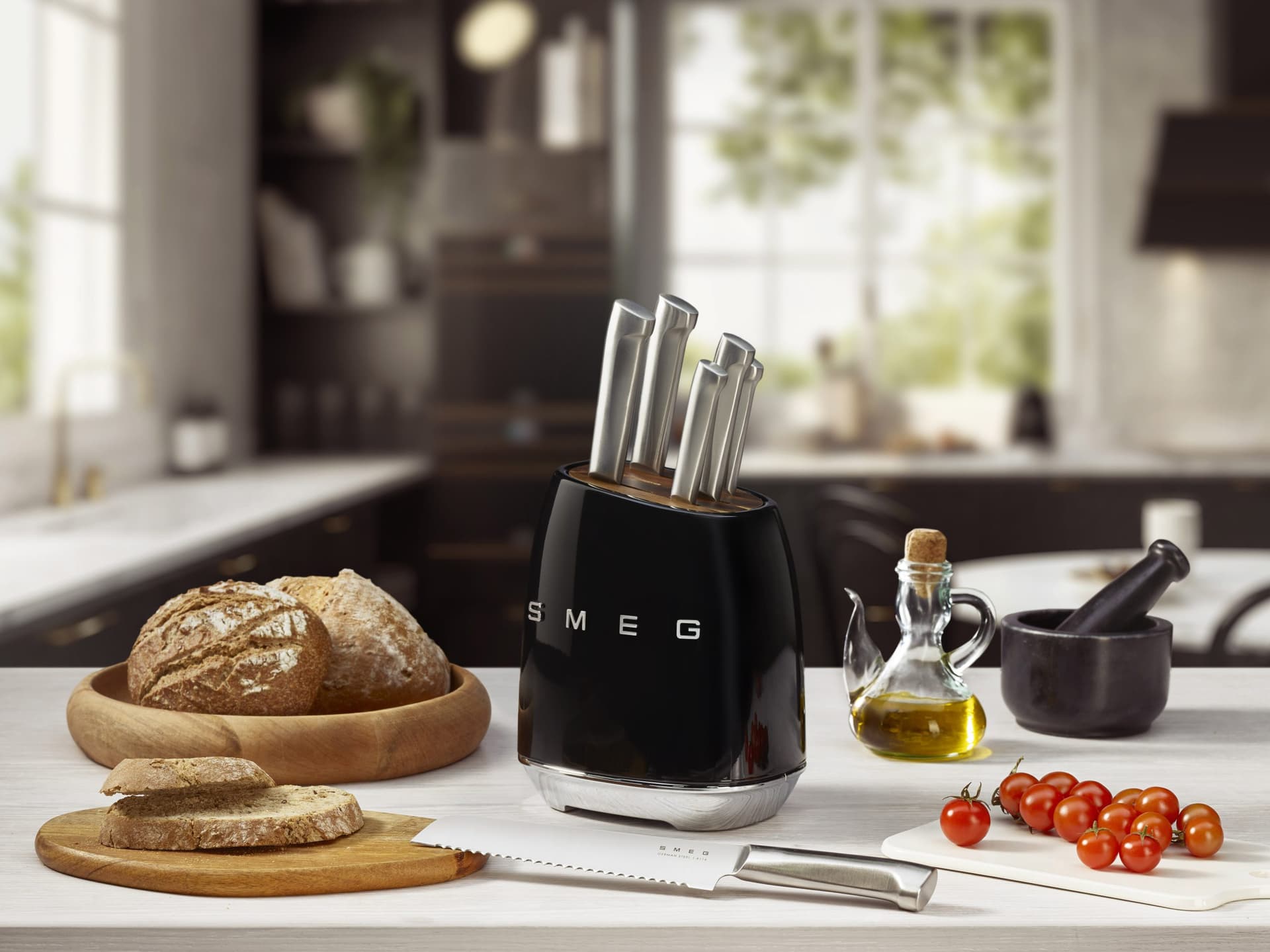 SMEG KBSF02CR 6-delig messenblok crème (afbeelding 3 van 3)