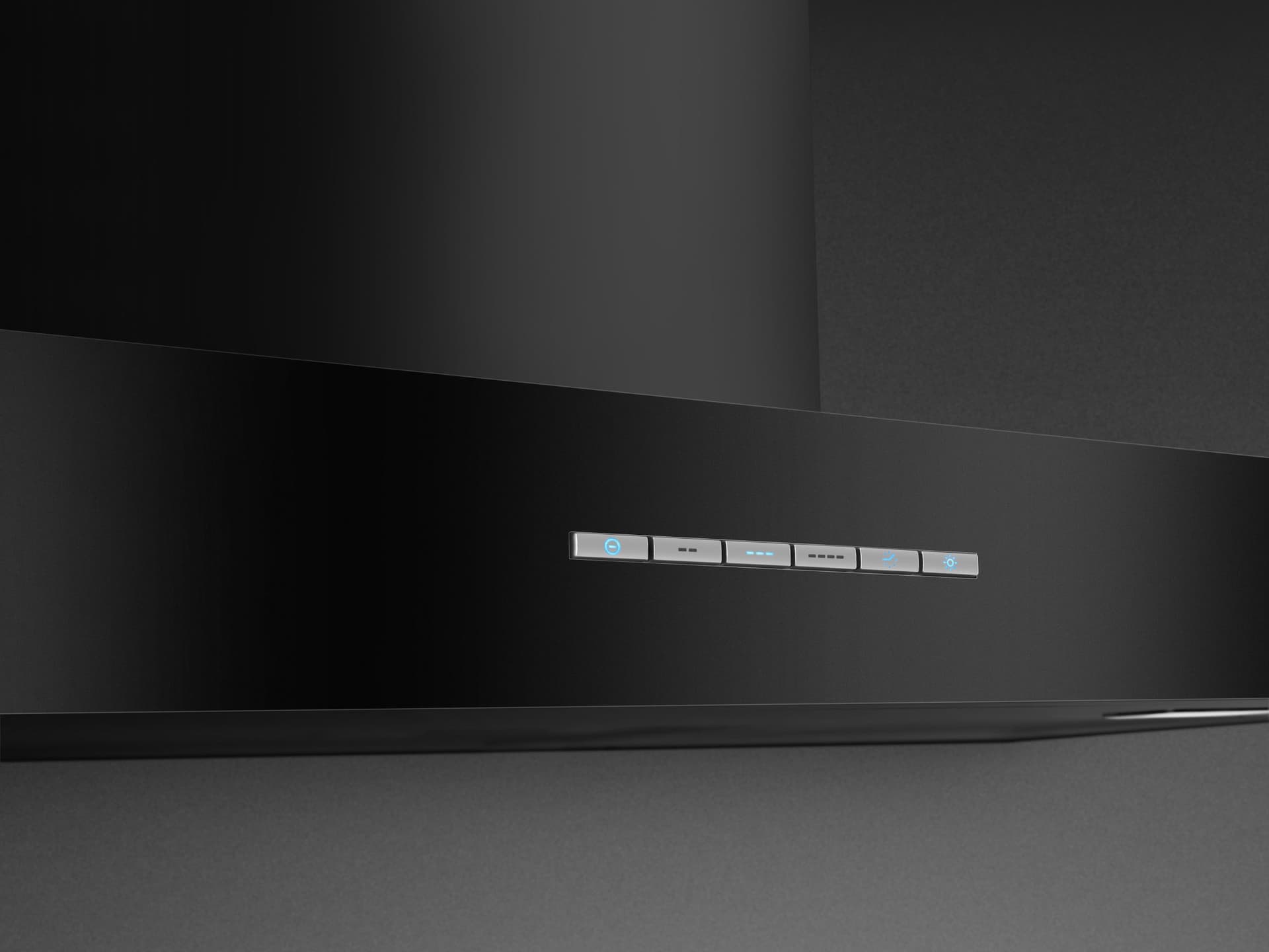 SMEG KBT600BL wand afzuigkap, Zwart (afbeelding 2 van 3)