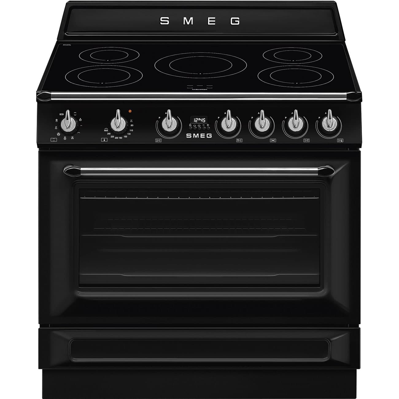 SMEG TR90IMBL fornuis, Zwart