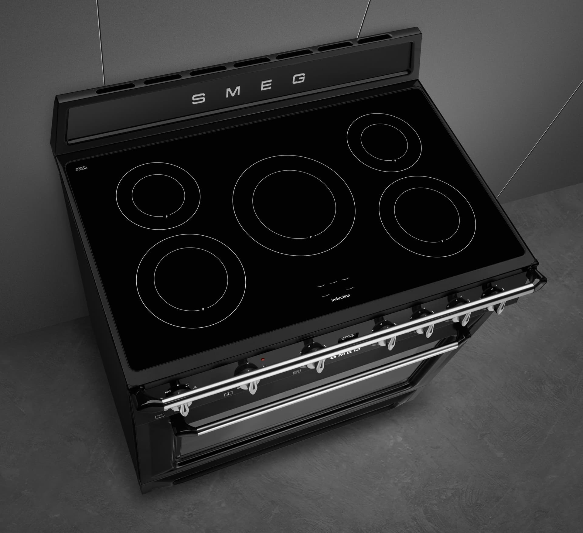 SMEG TR90IMBL fornuis, Zwart (afbeelding 4 van 6)