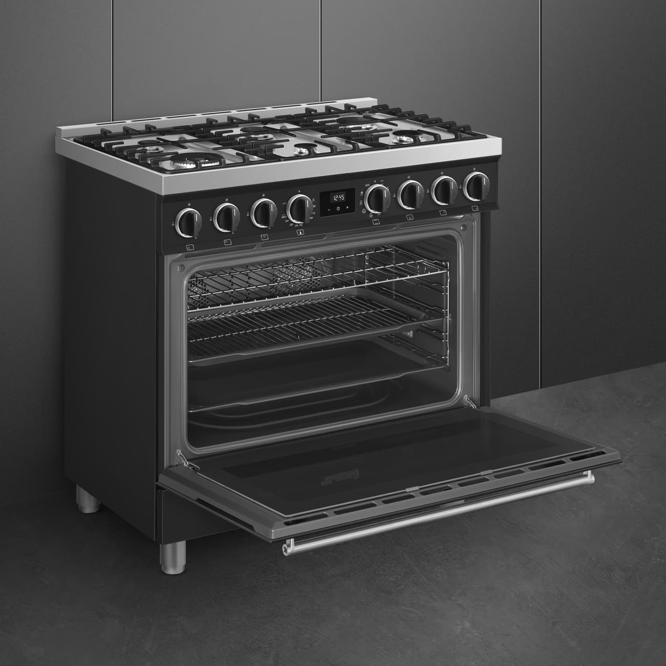 SMEG B91GMMBNLK2 fornuis, Antraciet (afbeelding 4 van 5)