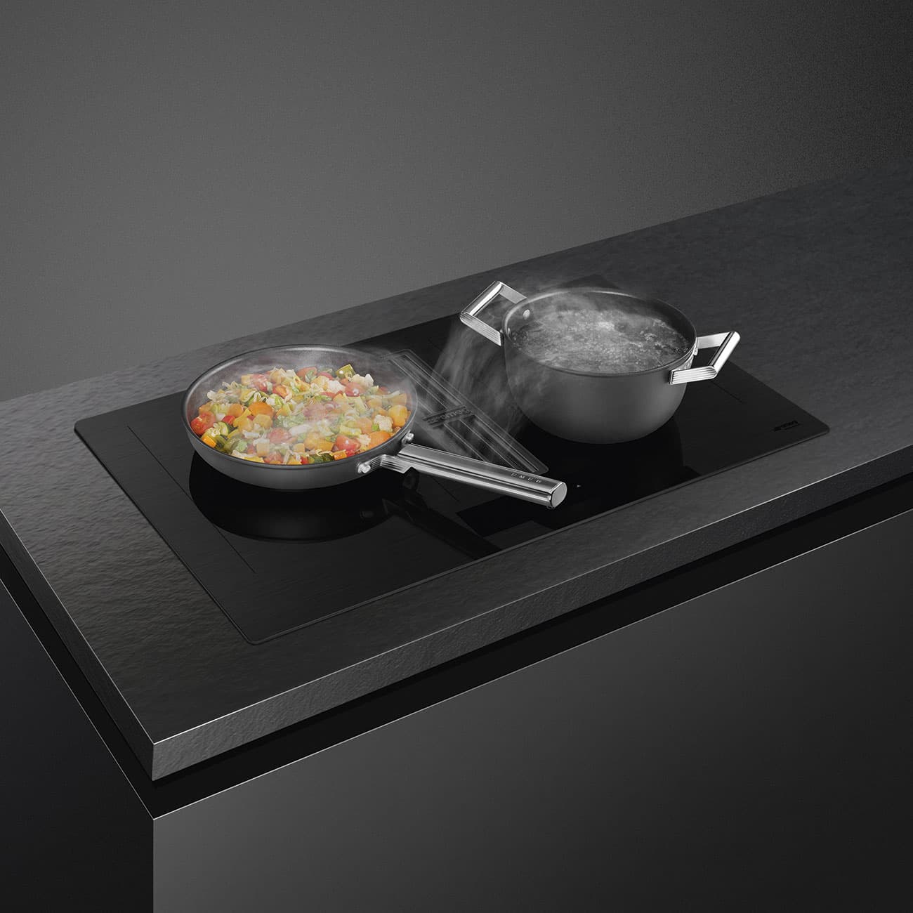 SMEG HOBD382MB2 kookplaat, Mat zwart (afbeelding 6 van 8)