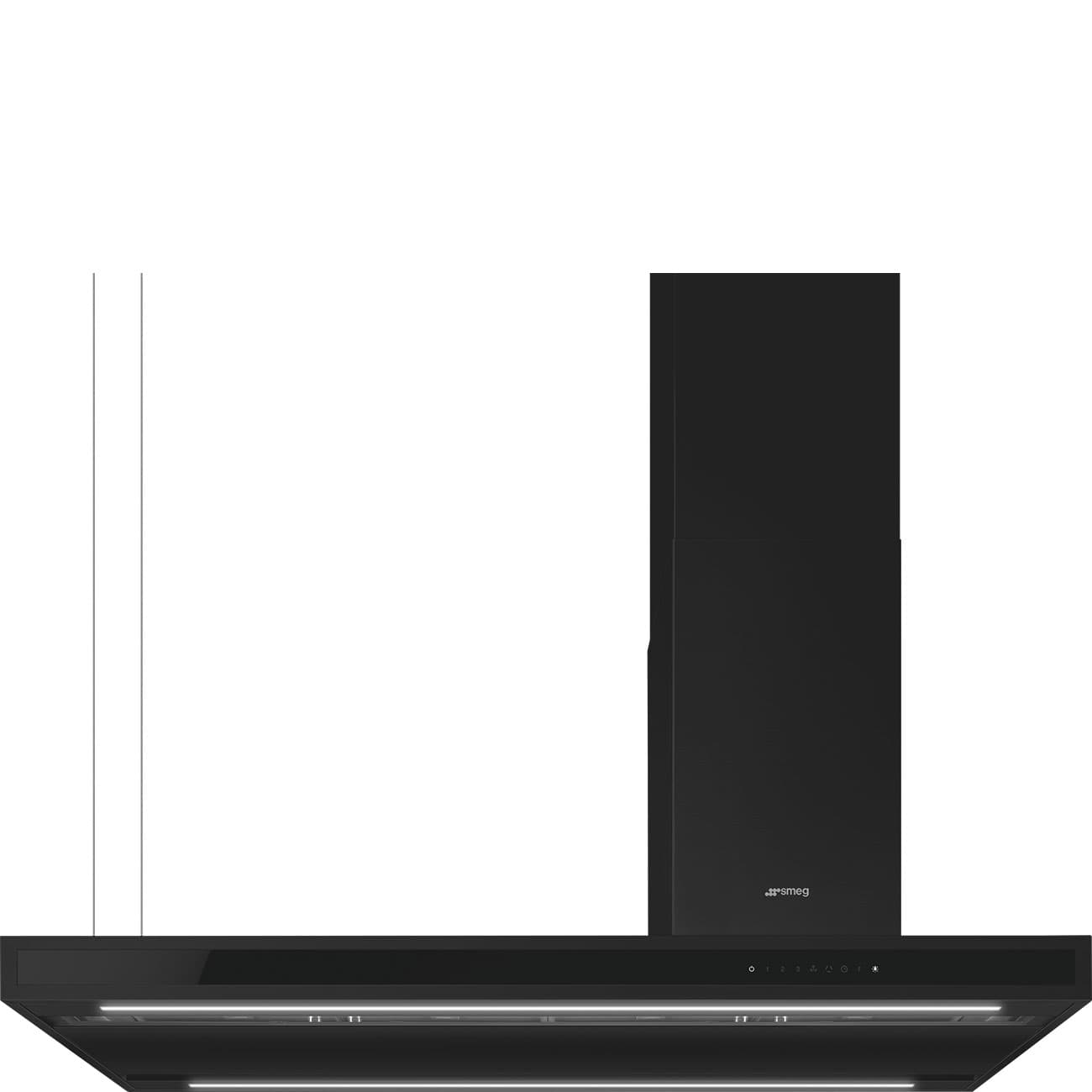 SMEG KLTI12L4MB eiland afzuigkap, Mat zwart