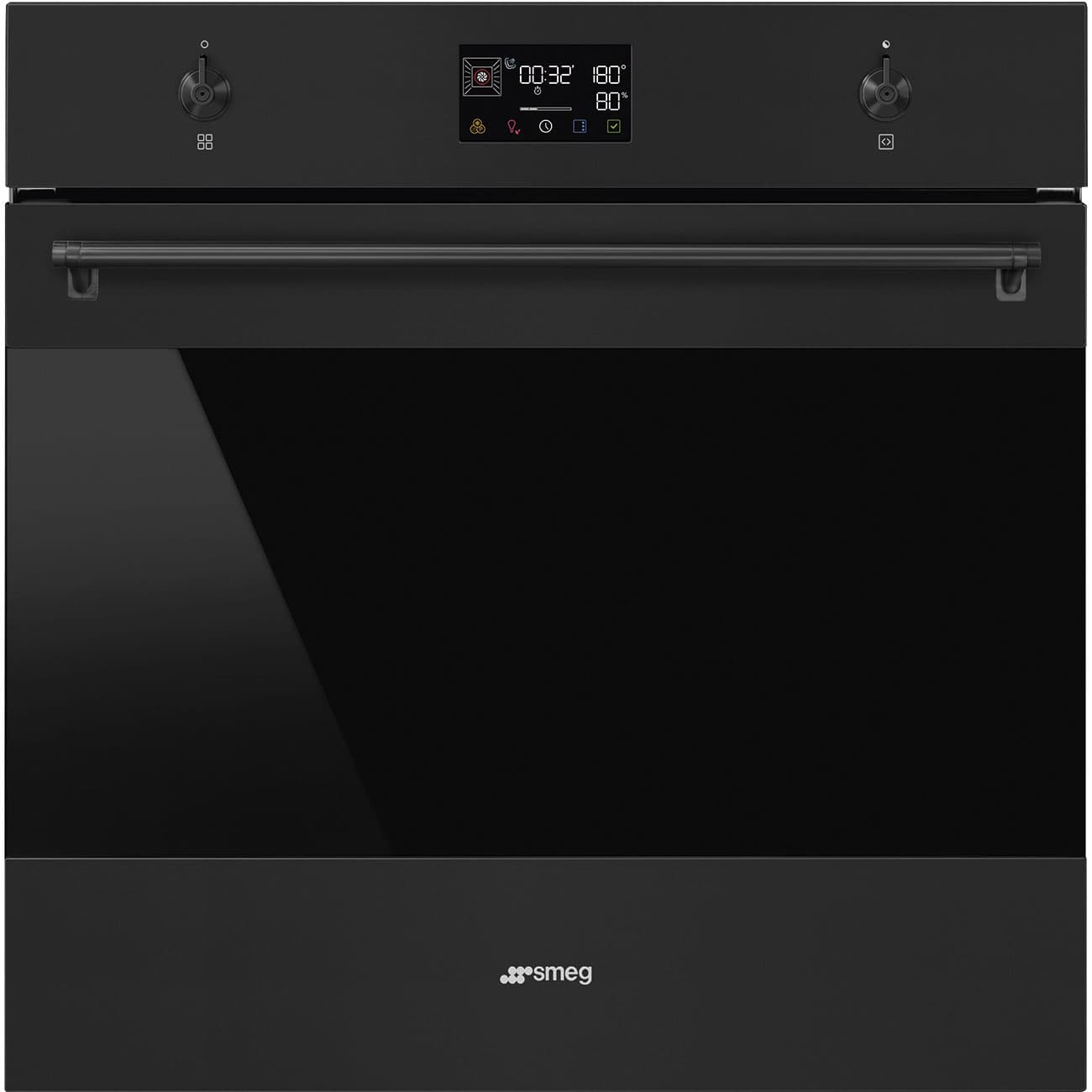SMEG SOP6302S2PN combi-stoom oven, Mat zwart