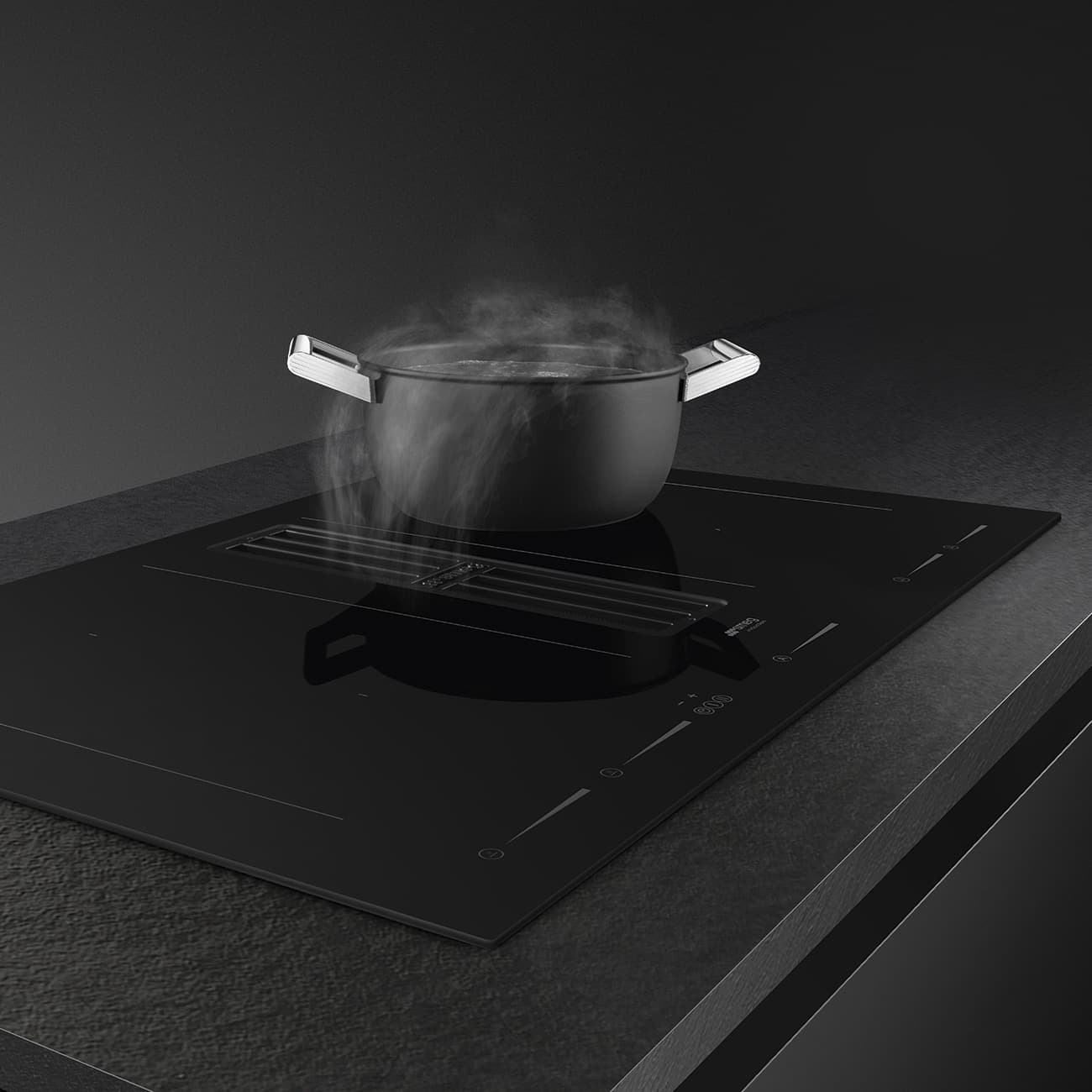 SMEG HOBD682D2 kookplaat, Zwart (afbeelding 4 van 5)