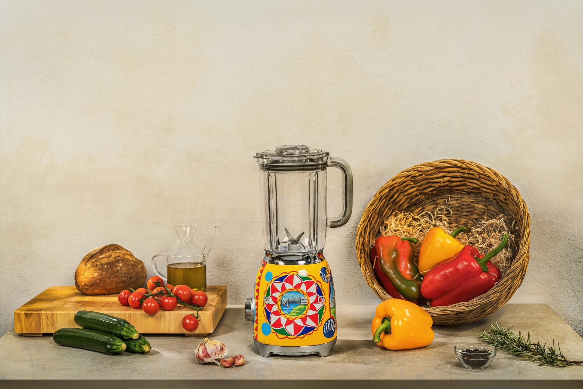 SMEG BLF01DGEU blender D&G Sicily is my love, Dolce & Gabbana (afbeelding 2 van 2)