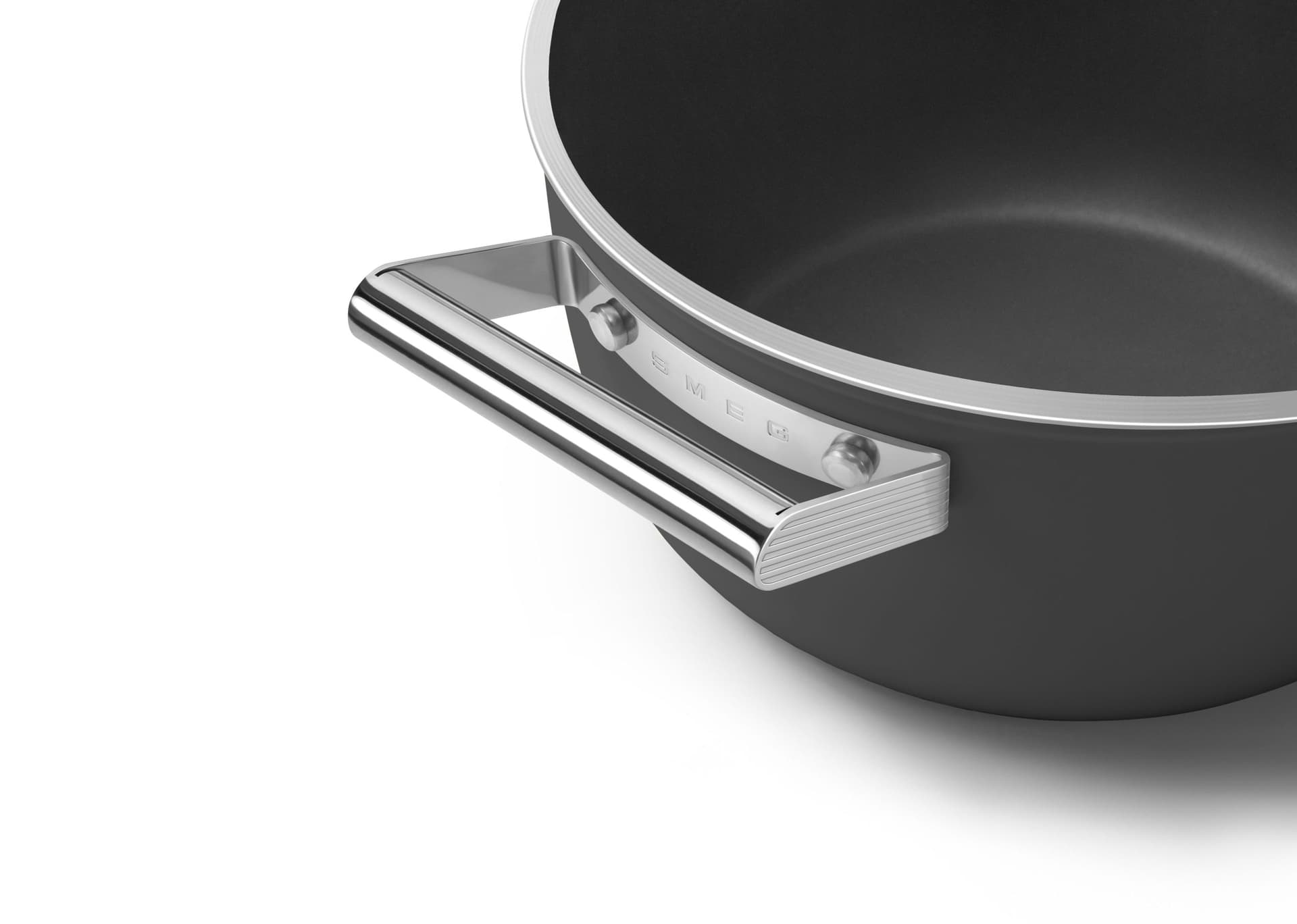 SMEG CSF2412BLM braadpan zwart (afbeelding 2 van 3)