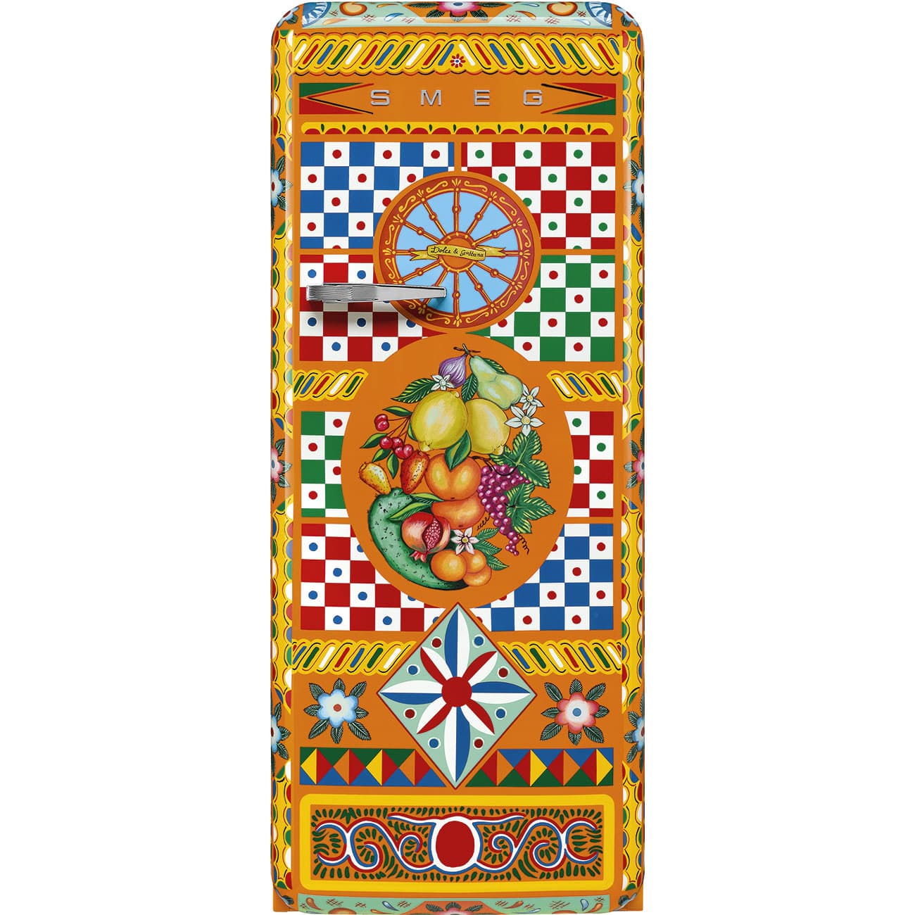 SMEG FAB28RDGC6 retro koelkast, Dolce & Gabbana (afbeelding 1 van 5)