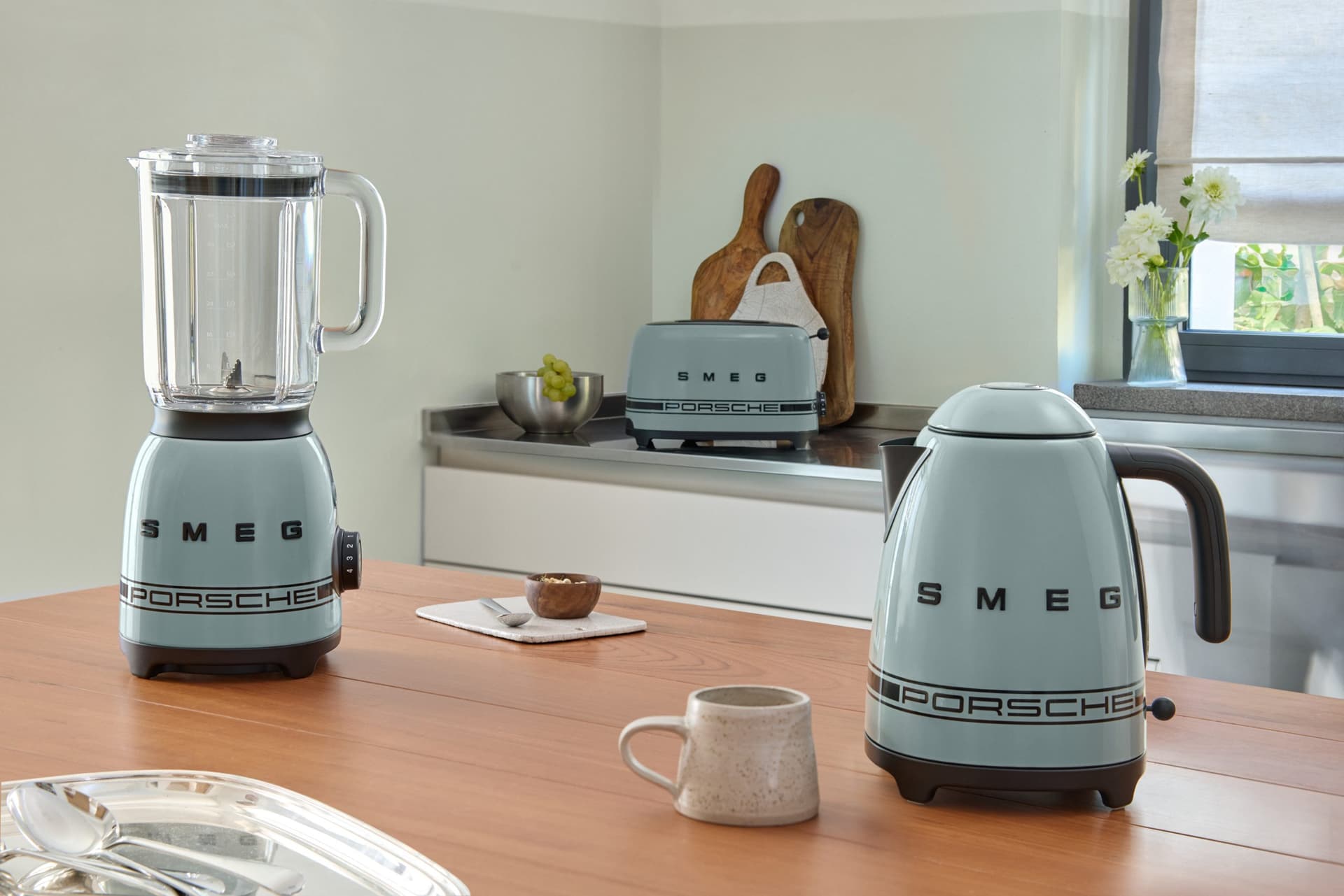 SMEG TSF01PSGEU broodrooster Porsche Shade Green, Porsche x SMEG (afbeelding 3 van 3)