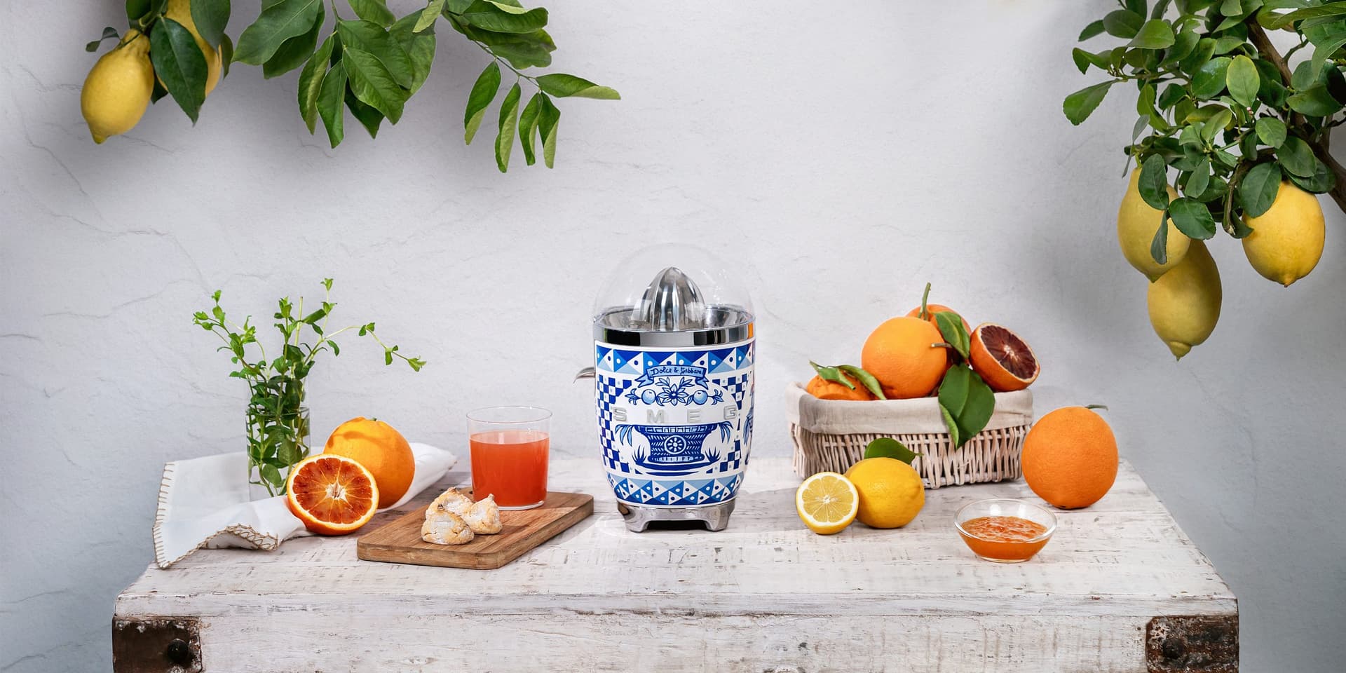 SMEG CJF01DGBEU citruspers D&G Blu Mediterraneo, Dolce & Gabbana (afbeelding 2 van 2)