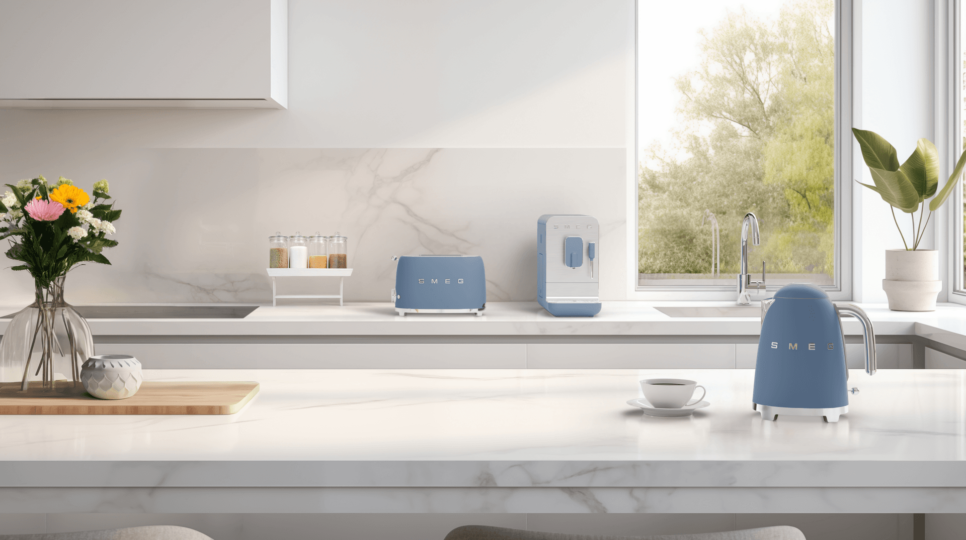 SMEG BCC12SBMEU koffiemachine storm blue (afbeelding 2 van 2)
