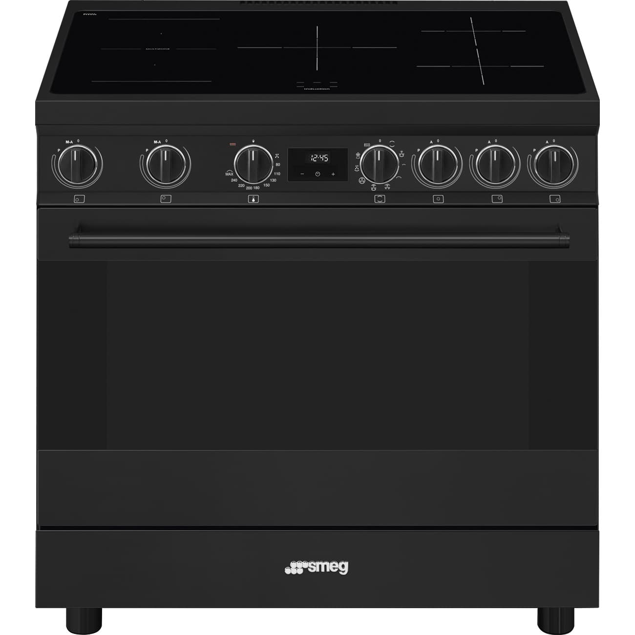 SMEG C91IEA2 fornuis, Antraciet