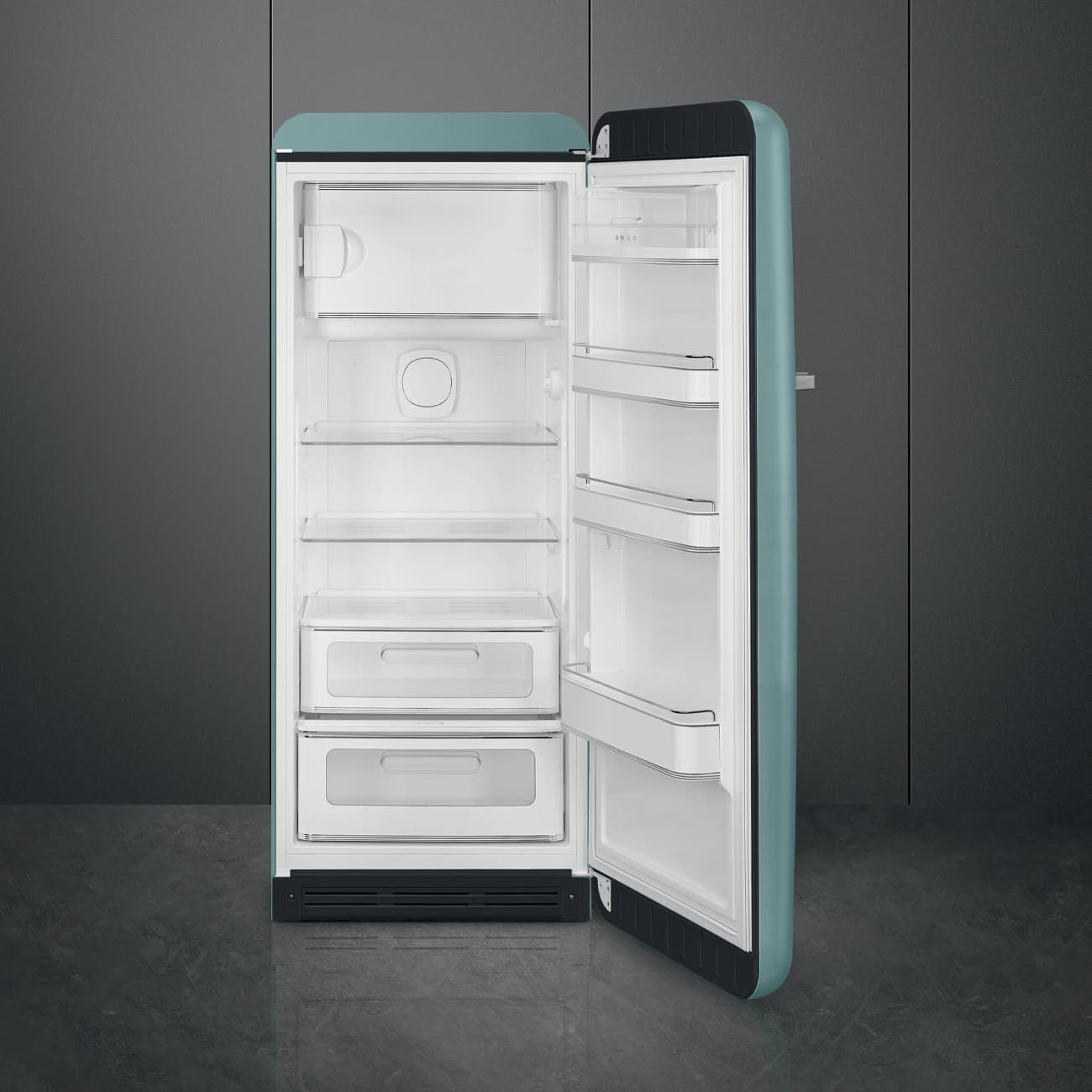 SMEG FAB28REGM6 retro koelkast, Emerald green (afbeelding 2 van 6)