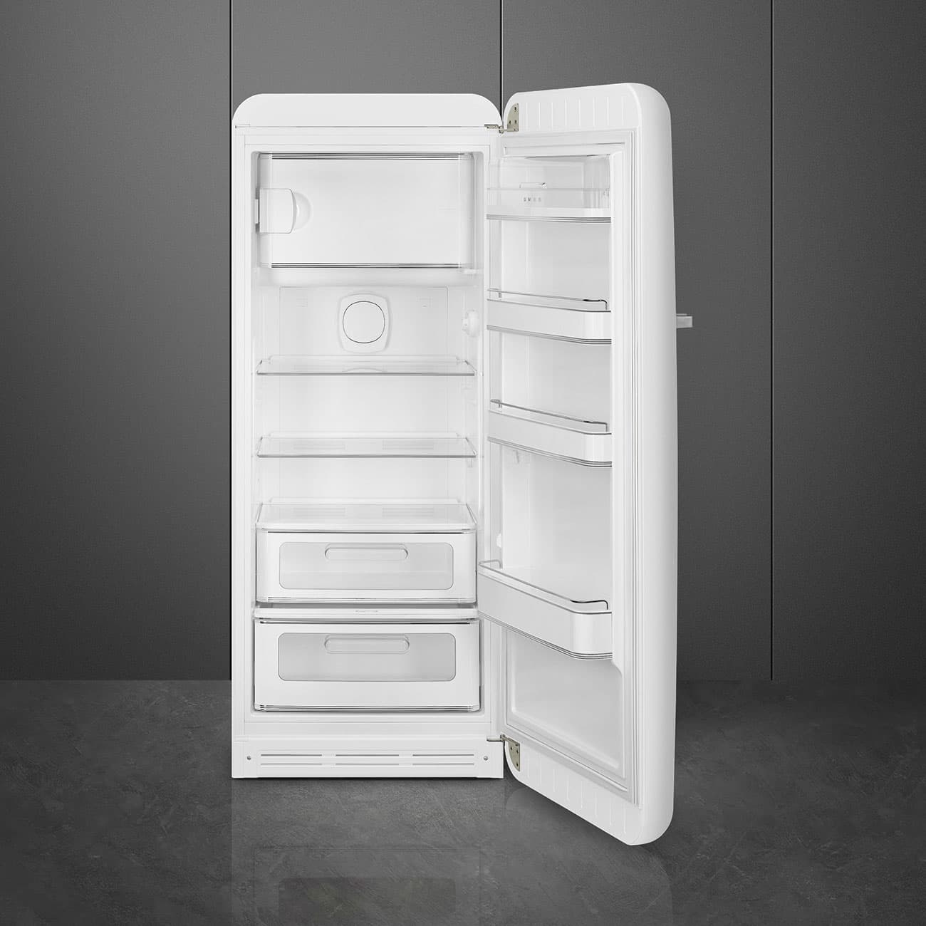 SMEG FAB28RWHM6 retro koelkast, Mat wit (afbeelding 2 van 6)