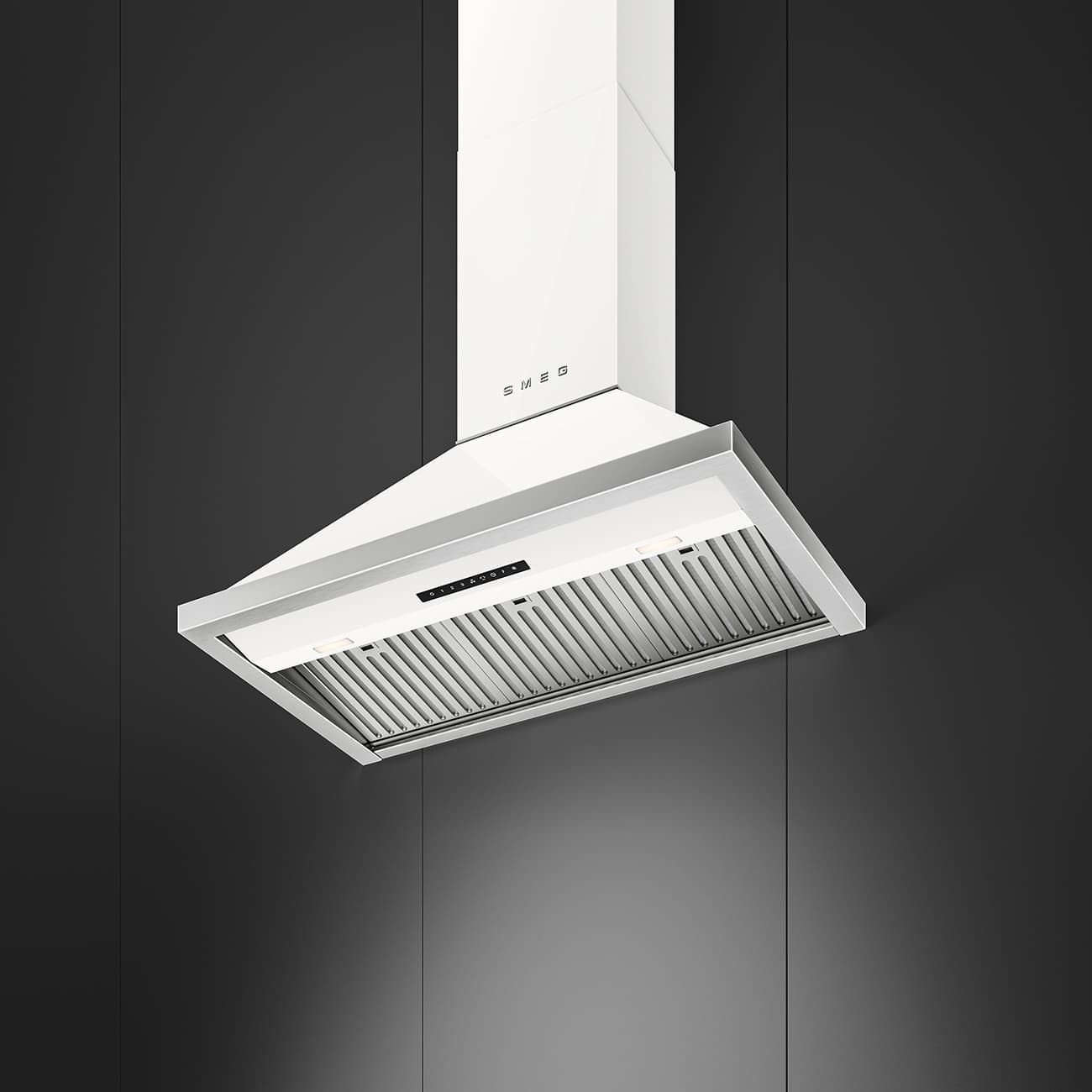 SMEG KCU94WH wand afzuigkap, Wit (afbeelding 3 van 5)