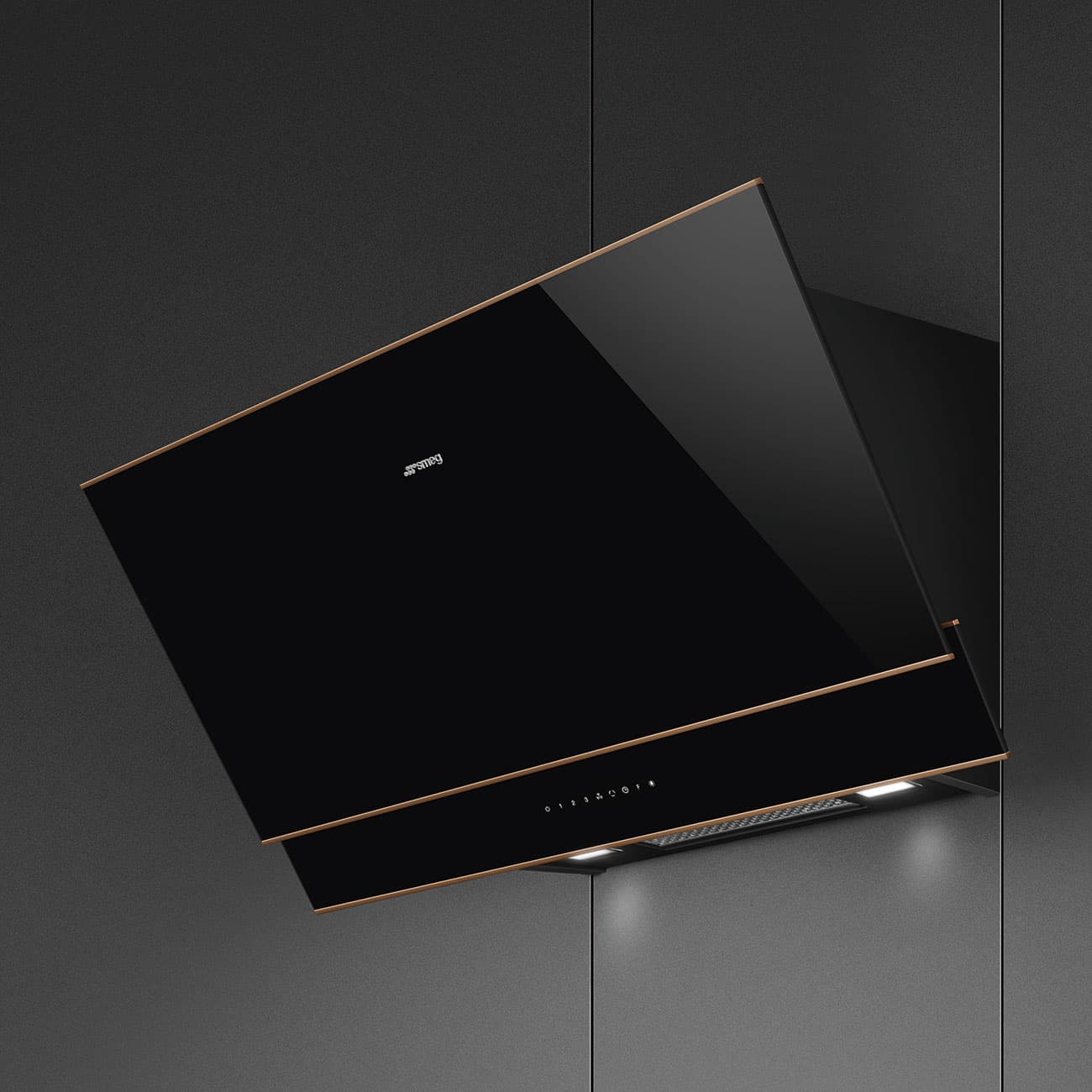 SMEG KV694R wand afzuigkap, Zwart (afbeelding 3 van 4)