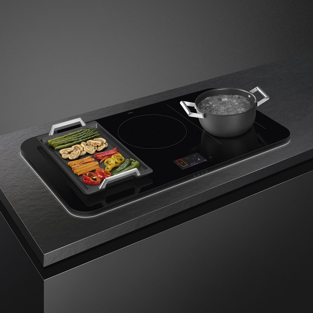 SMEG SISL7955MB kookplaat, Zwart (afbeelding 5 van 5)