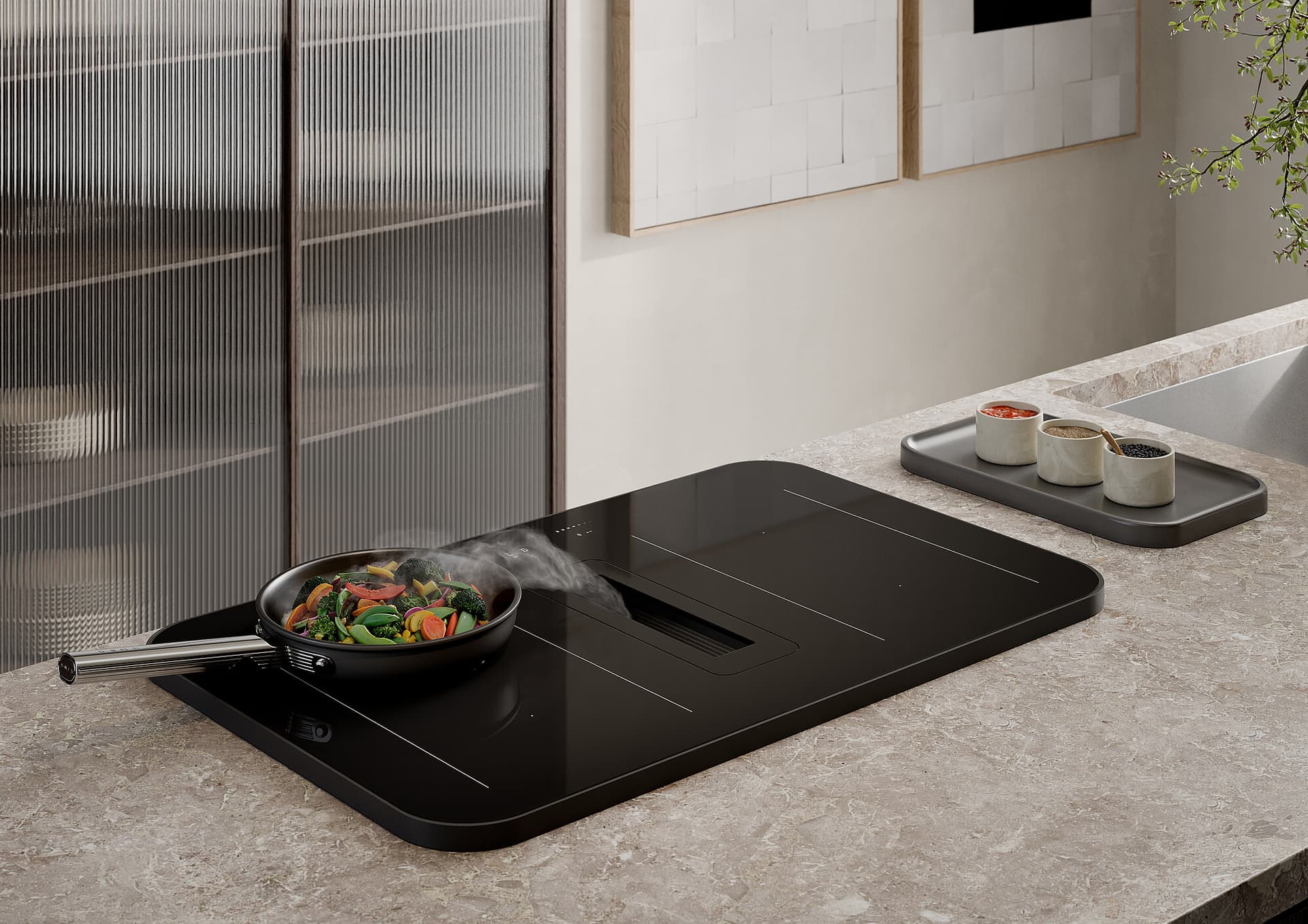 SMEG HHSL7844X kookplaat, Rvs (afbeelding 2 van 5)