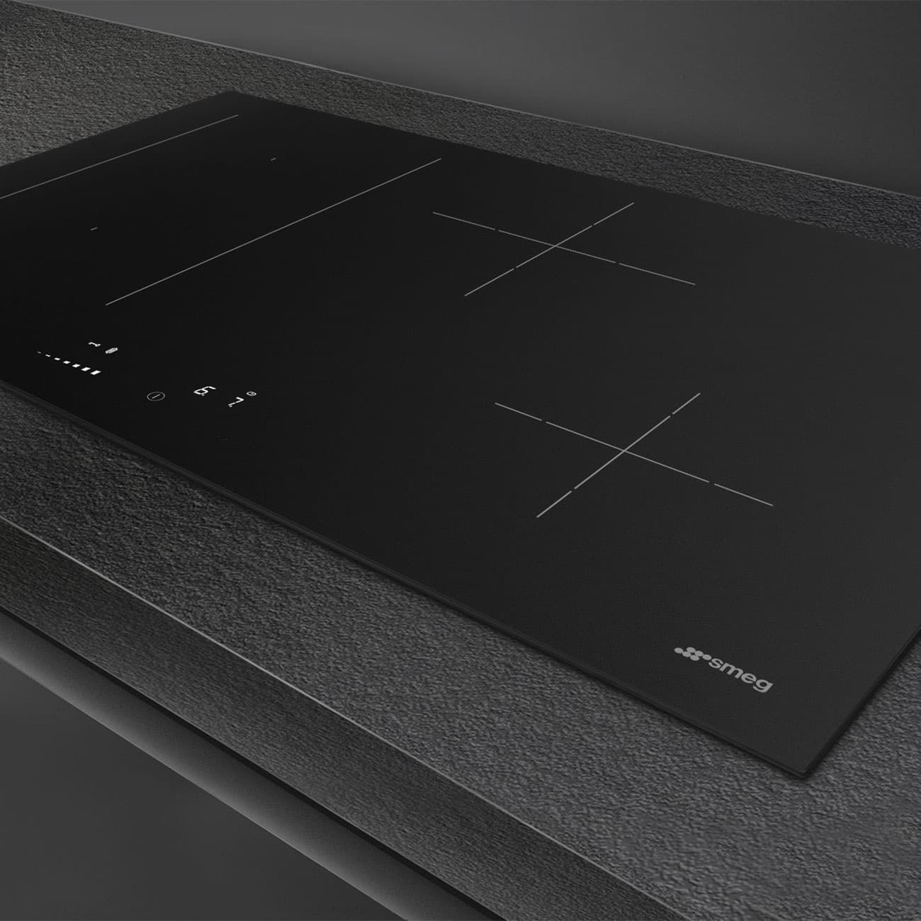 SMEG SIM3844N kookplaat, Mat zwart (afbeelding 5 van 5)