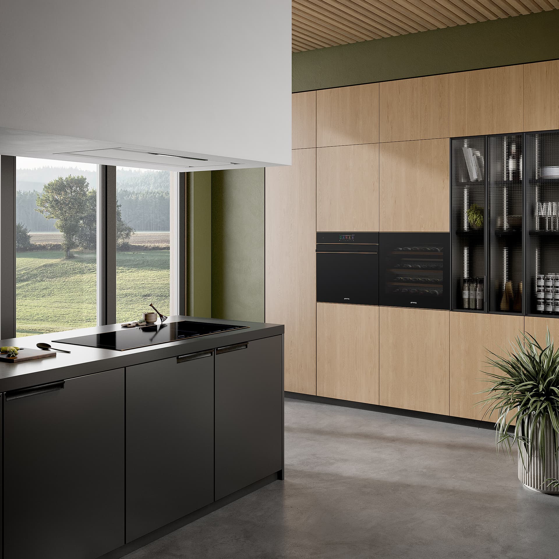 SMEG SIM6964R kookplaat, Zwart (afbeelding 2 van 4)