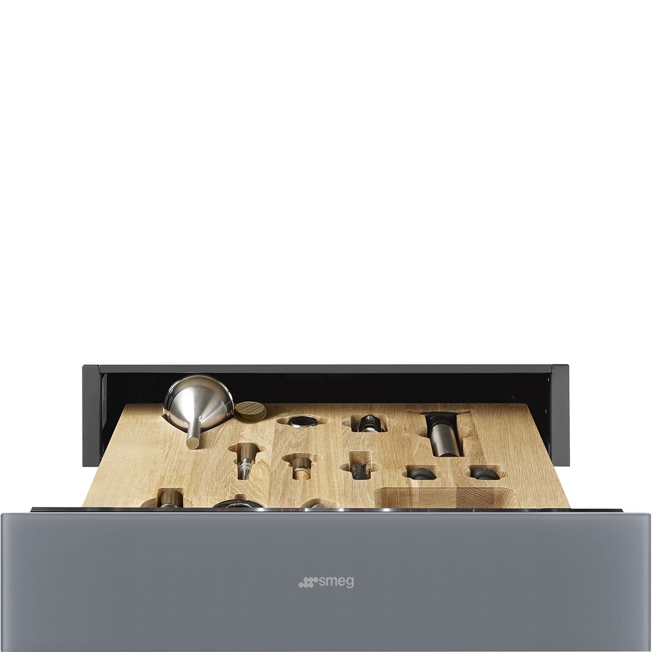 SMEG CPS115G sommelier lade, Zilver