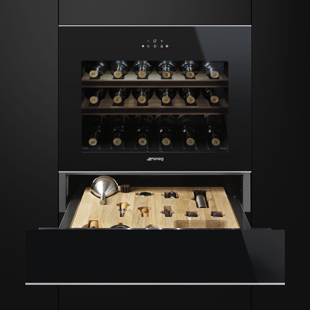 SMEG CTPS613NX sommelier lade, Zwart (afbeelding 2 van 3)