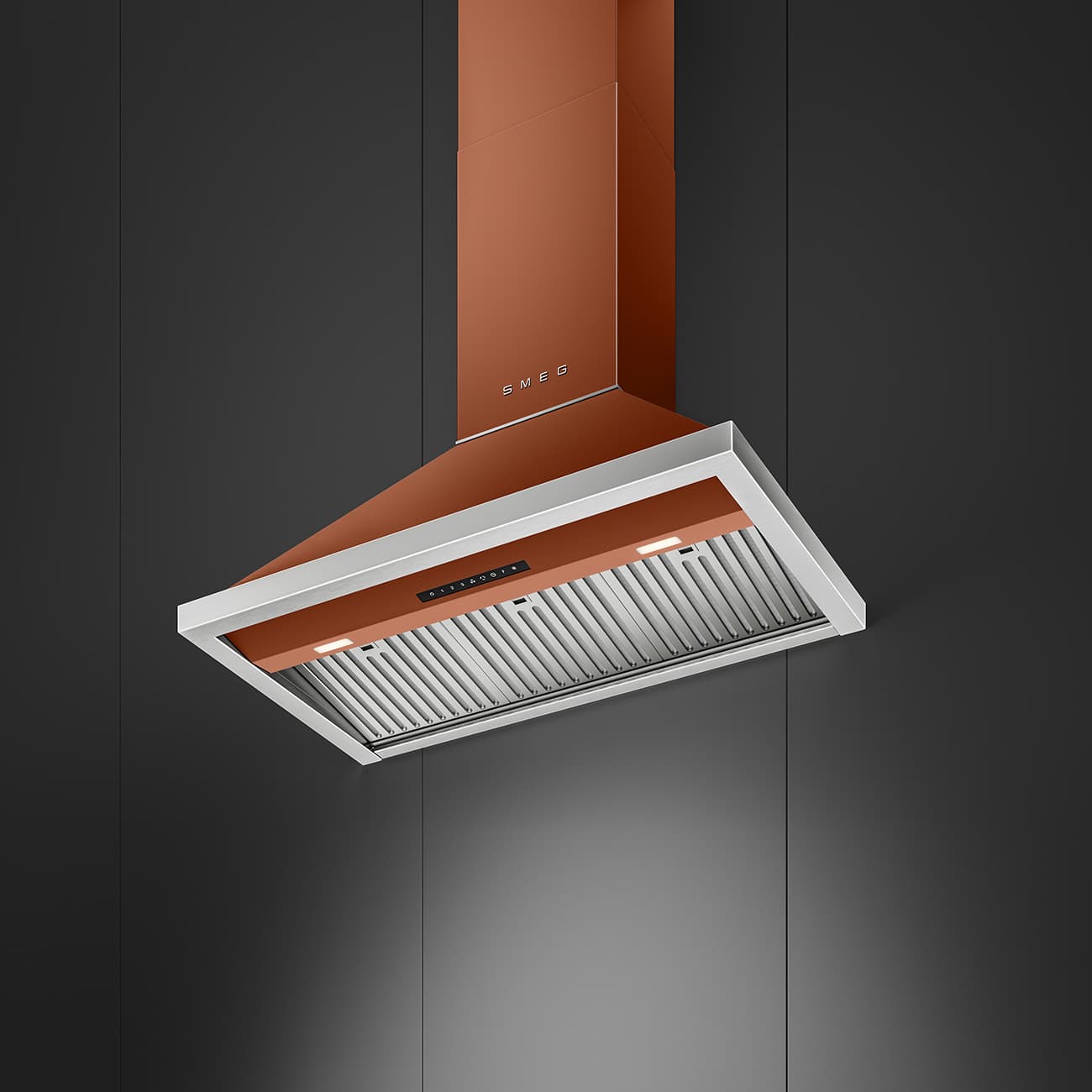 SMEG KCU94ACM wand afzuigkap, Amber Clay (afbeelding 3 van 4)