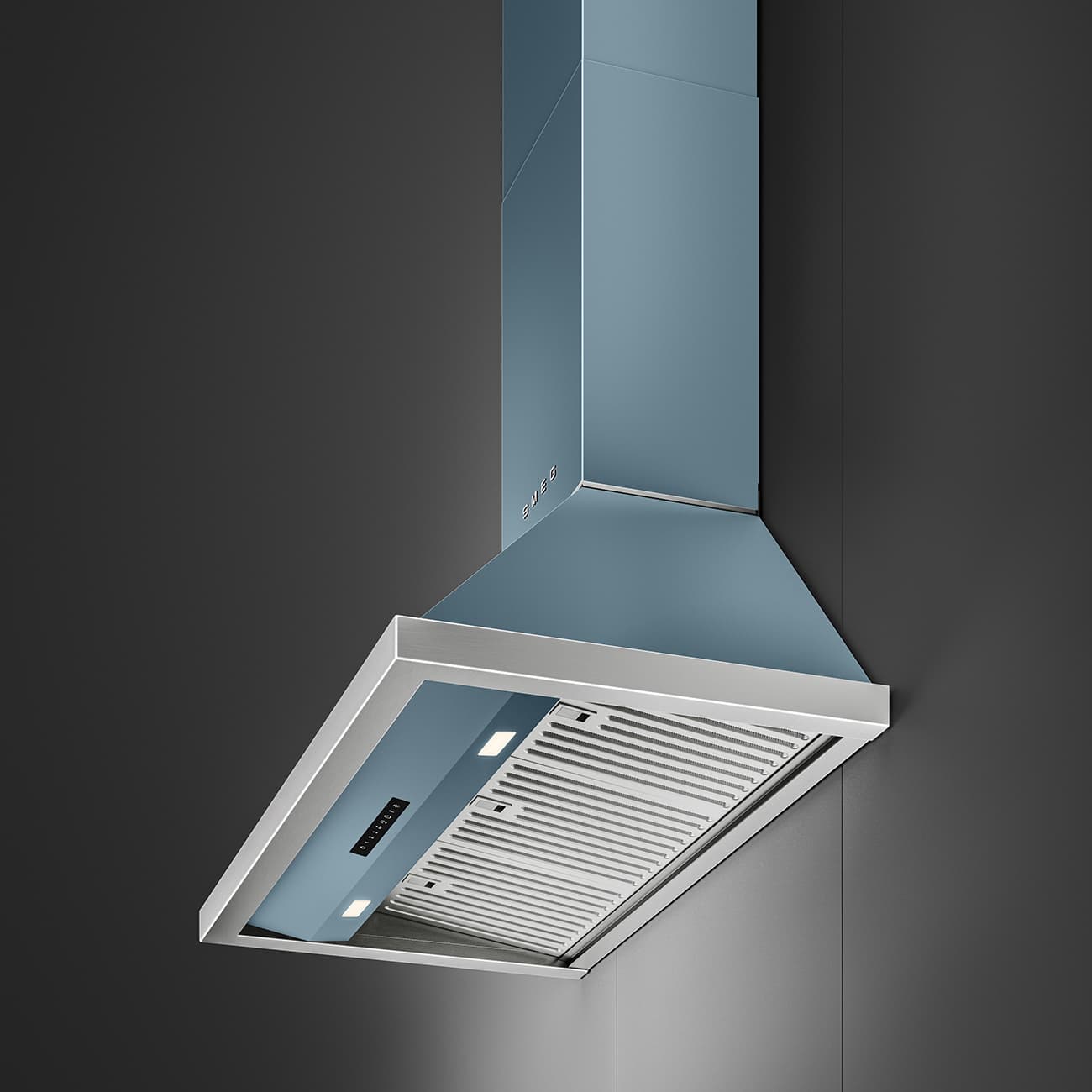 SMEG KCU94SBM wand afzuigkap, Storm blue (afbeelding 4 van 4)