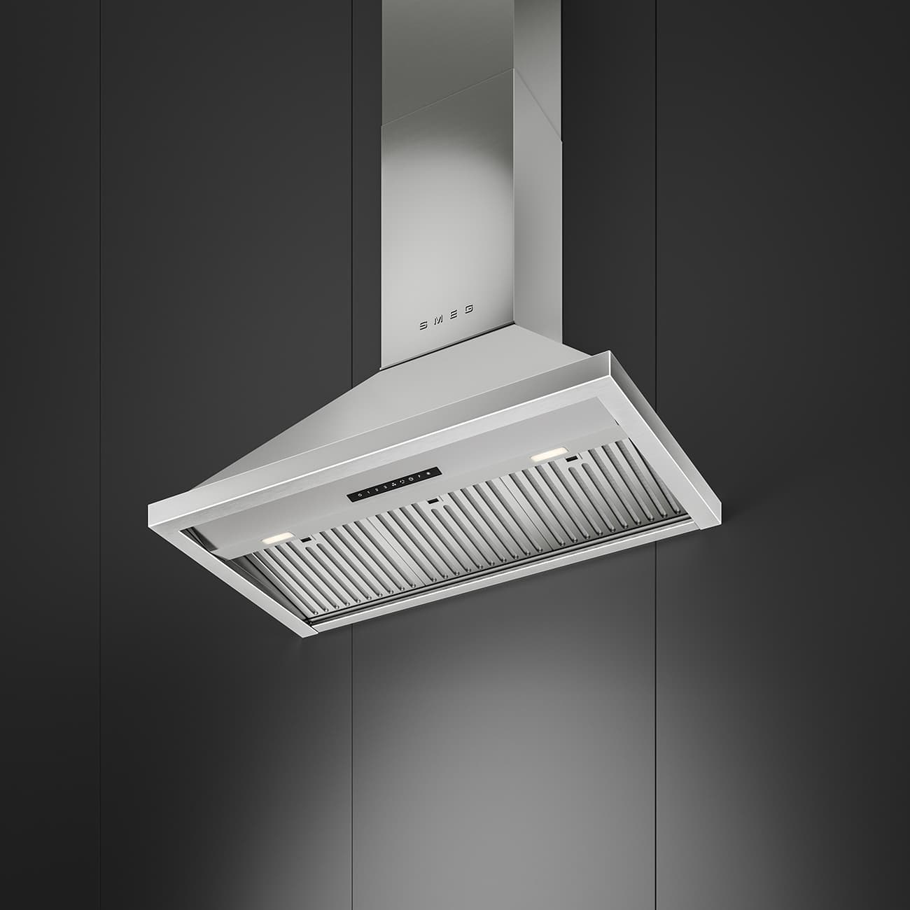 SMEG KCU94X wand afzuigkap, Rvs (afbeelding 3 van 4)