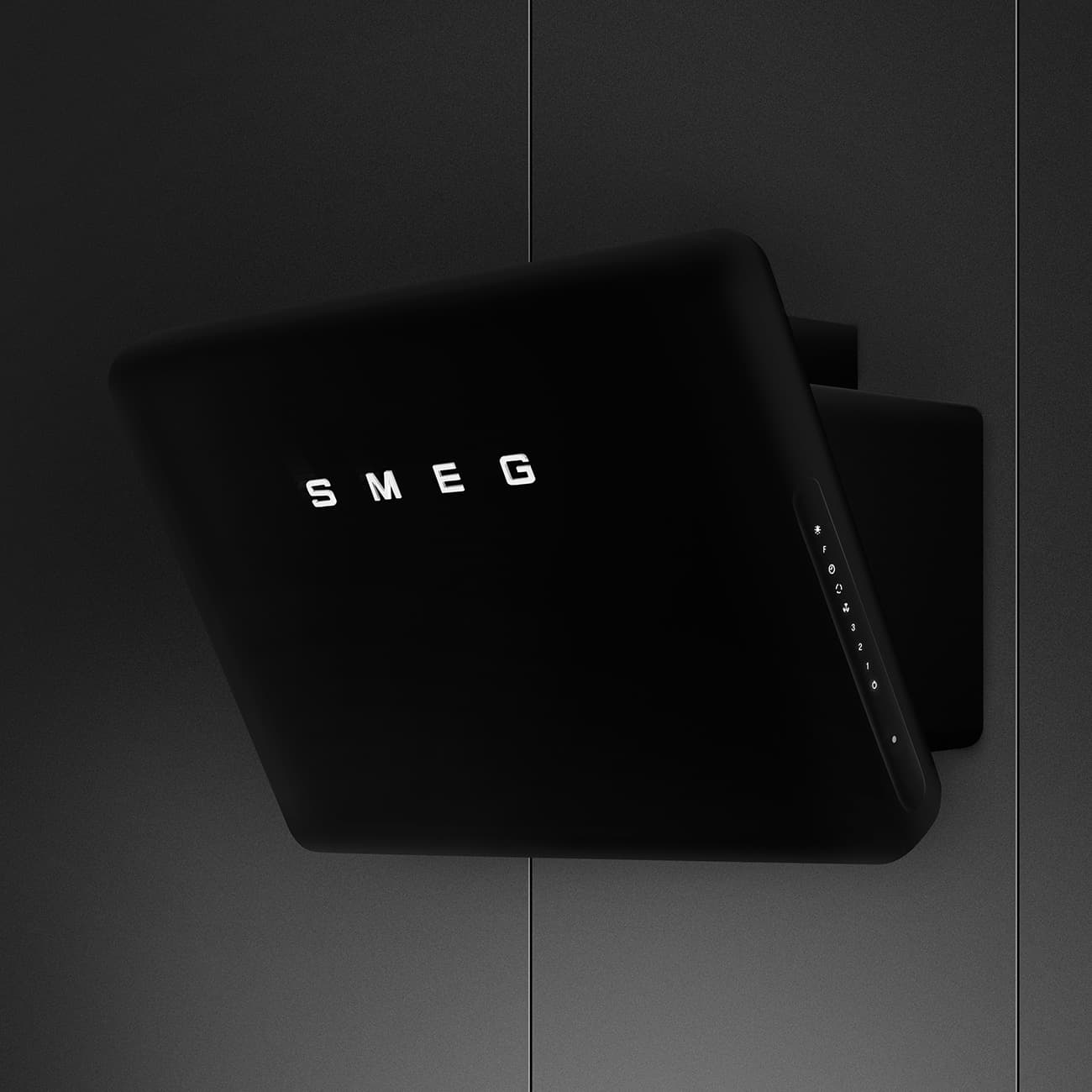 SMEG KFAB84MB wand afzuigkap, Mat zwart (afbeelding 3 van 4)
