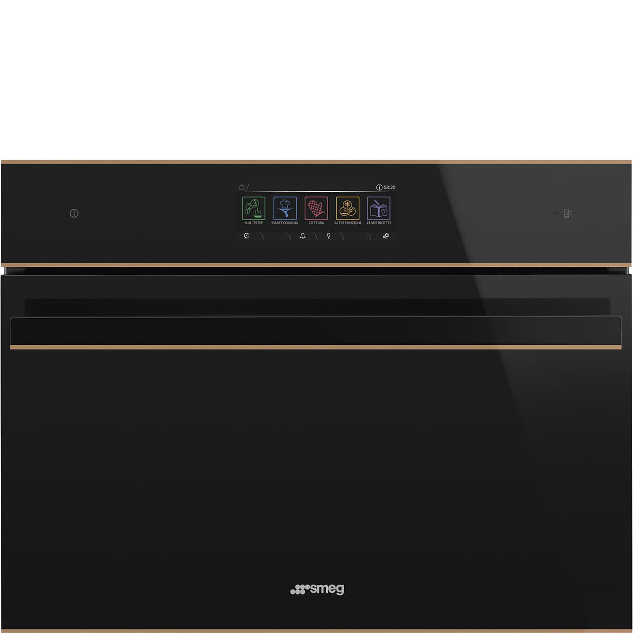SMEG SO4606WS4PNR combi-stoom oven, Zwart