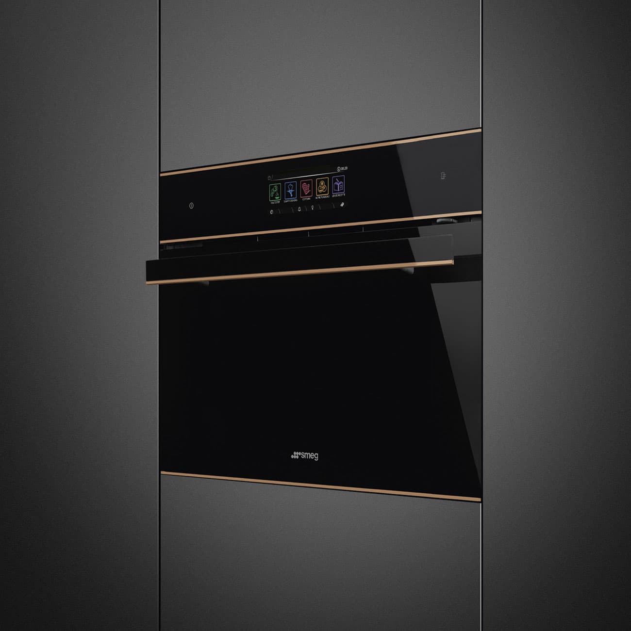 SMEG SO4606WS4PNR combi-stoom oven, Zwart (afbeelding 3 van 4)