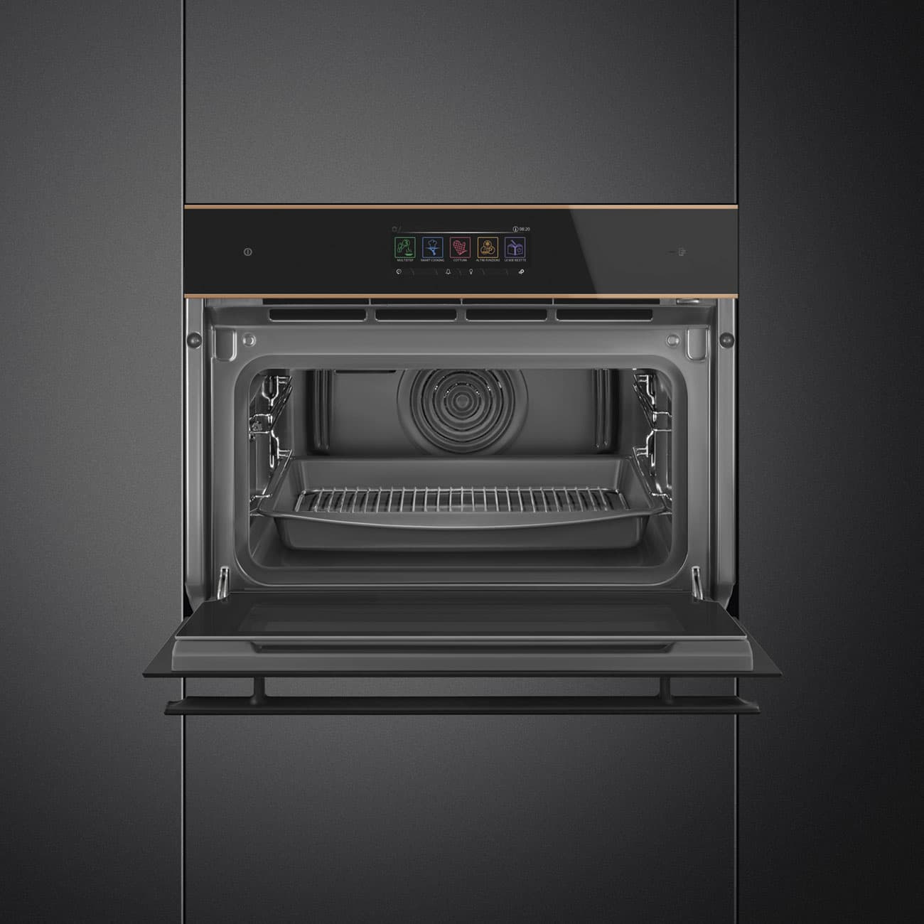 SMEG SO4606WS4PNR combi-stoom oven, Zwart (afbeelding 4 van 4)